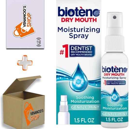 Biotene Moisturizing Mouth® Spray for Dry Mouth®, Fresh Mint Flavor, Alcohol-Free, 1.5 fl oz – Travel Size Oral Spray for Bad Breath, Gentle Mint for Children and Adults (Pack of 1)