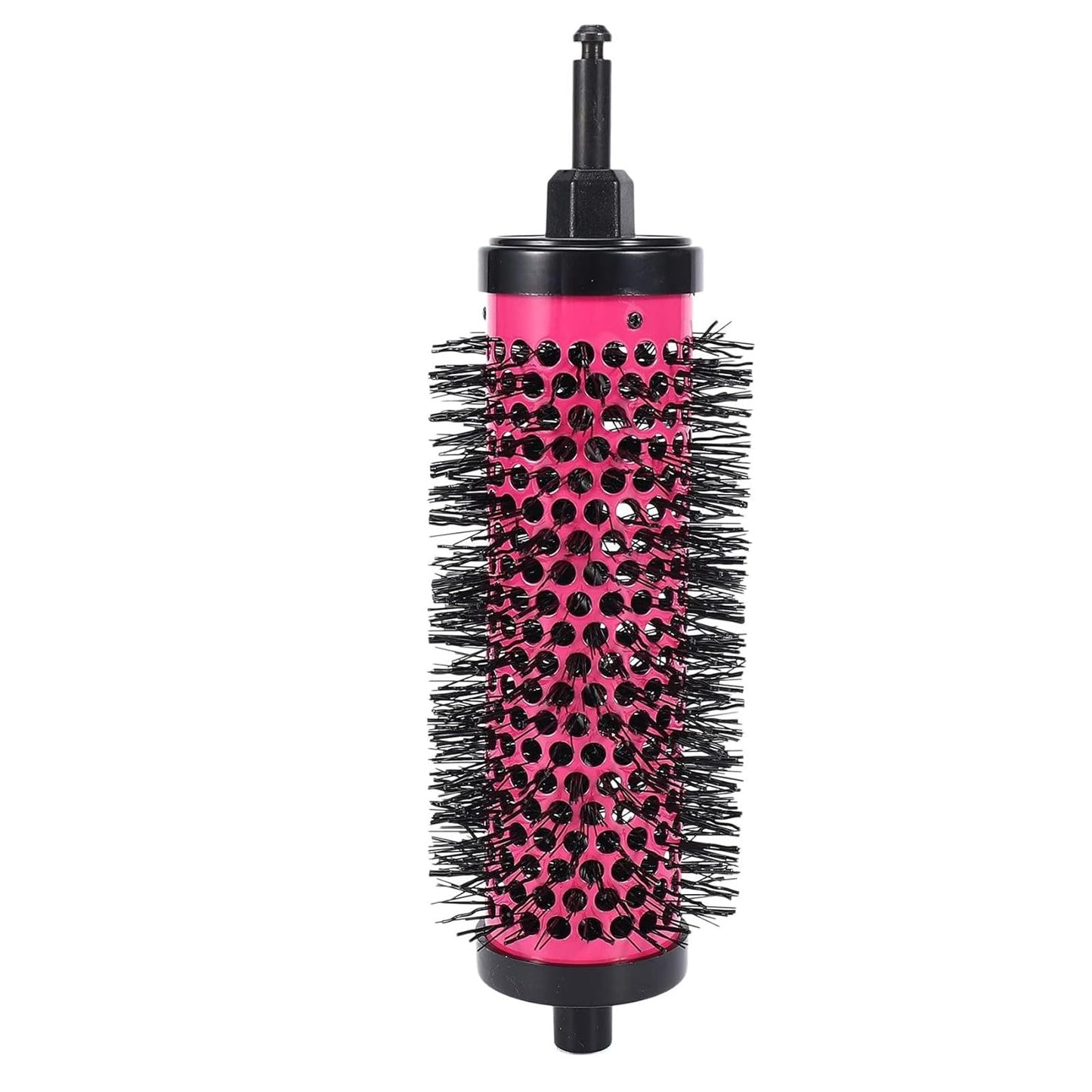 Hair Rollers with Handles,Detachable Handle Hair Roller Brush with Positioning Clips,Aluminum Ceramic Barrel Curler Comb for Fine,Rollers for Blowout Look Long Hair(Red)