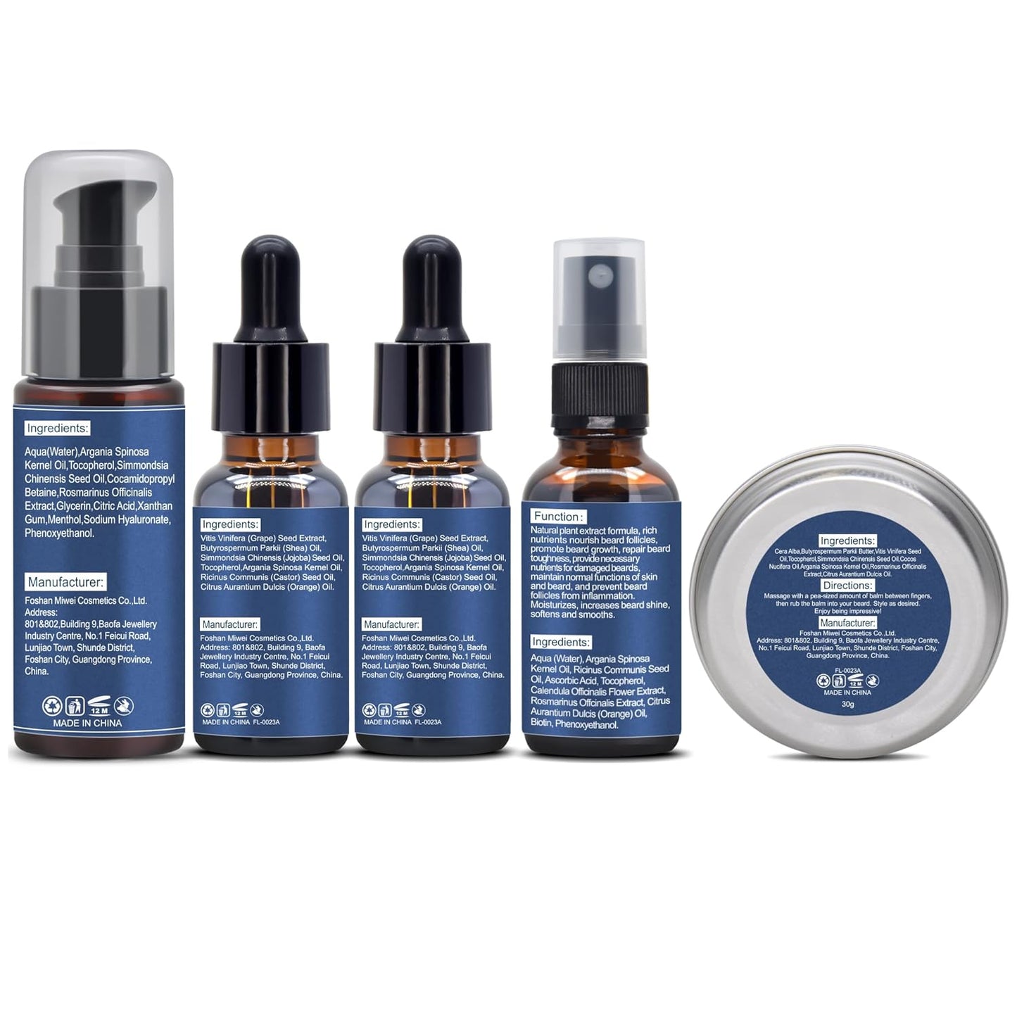 Beard Care Kit for Men - Nourishing Grooming Set with Vitamin Spray, Oil, Balm, Wash & Accessories - Perfect Gift for Dad, Husband, or Boyfriend