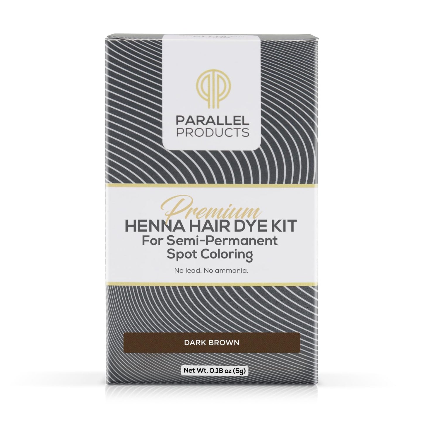 Parallel Products Spot Color Henna Kit - Henna Hair Dye - 5 Grams - Tint for Professional Spot Coloring - with Nourishing Oil, Mixing Dish and Application Brush - Root Touch Up (Dark Brown)