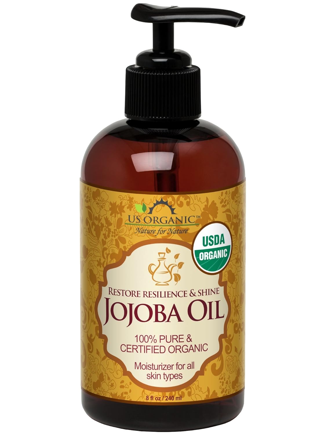 USDA Organic Sea Buckthorn Oil - 100% Pure Virgin, Anti-Aging Face & Hair Treatment, 1 oz