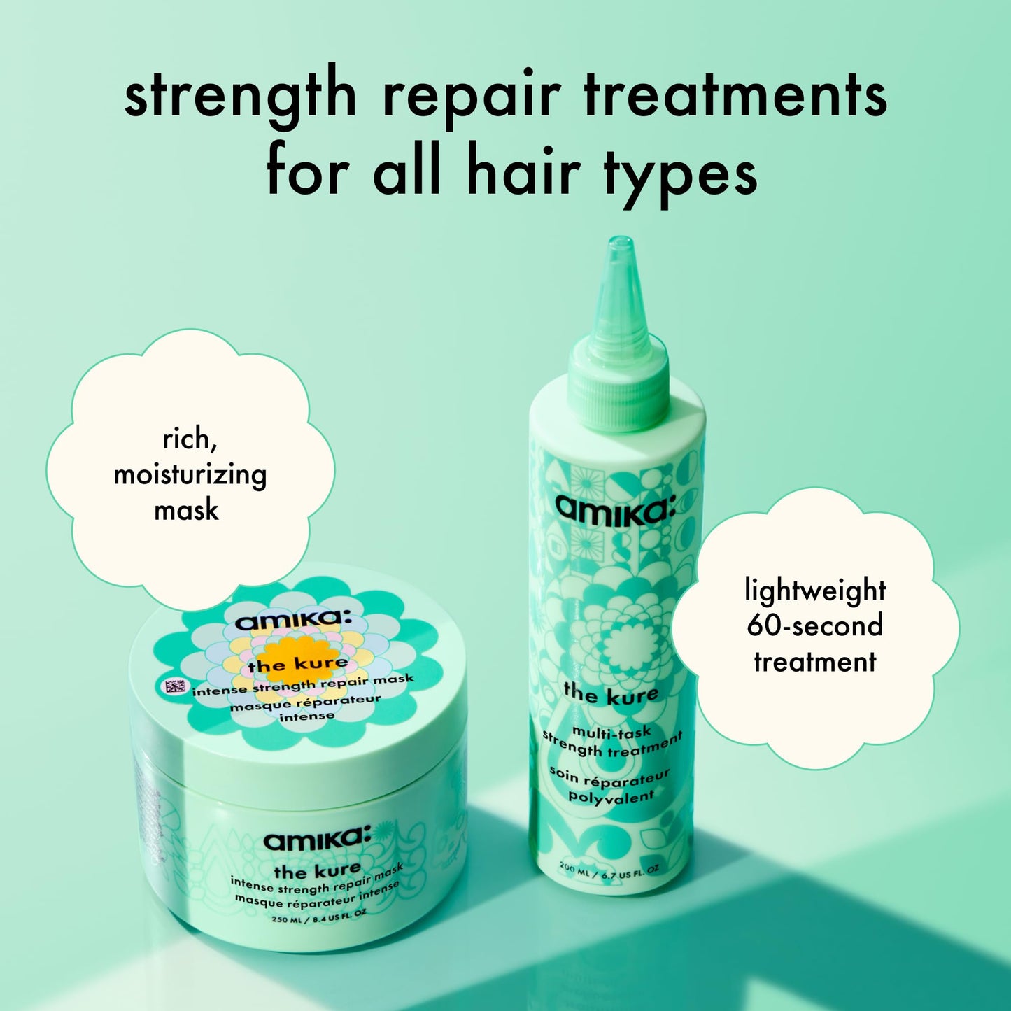 amika the kure intense strength repair mask, 250ml