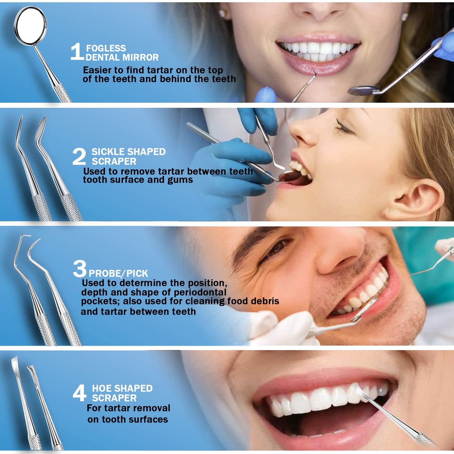 Heartyfly Dental Tools, Electric Tooth Polisher & Manual Teeth Cleaning Kit for Cleaning and Polishing of Tooth, All in One for Total Tooth Care, Removing Stains and Tartar & Brighten and Polish Teeth