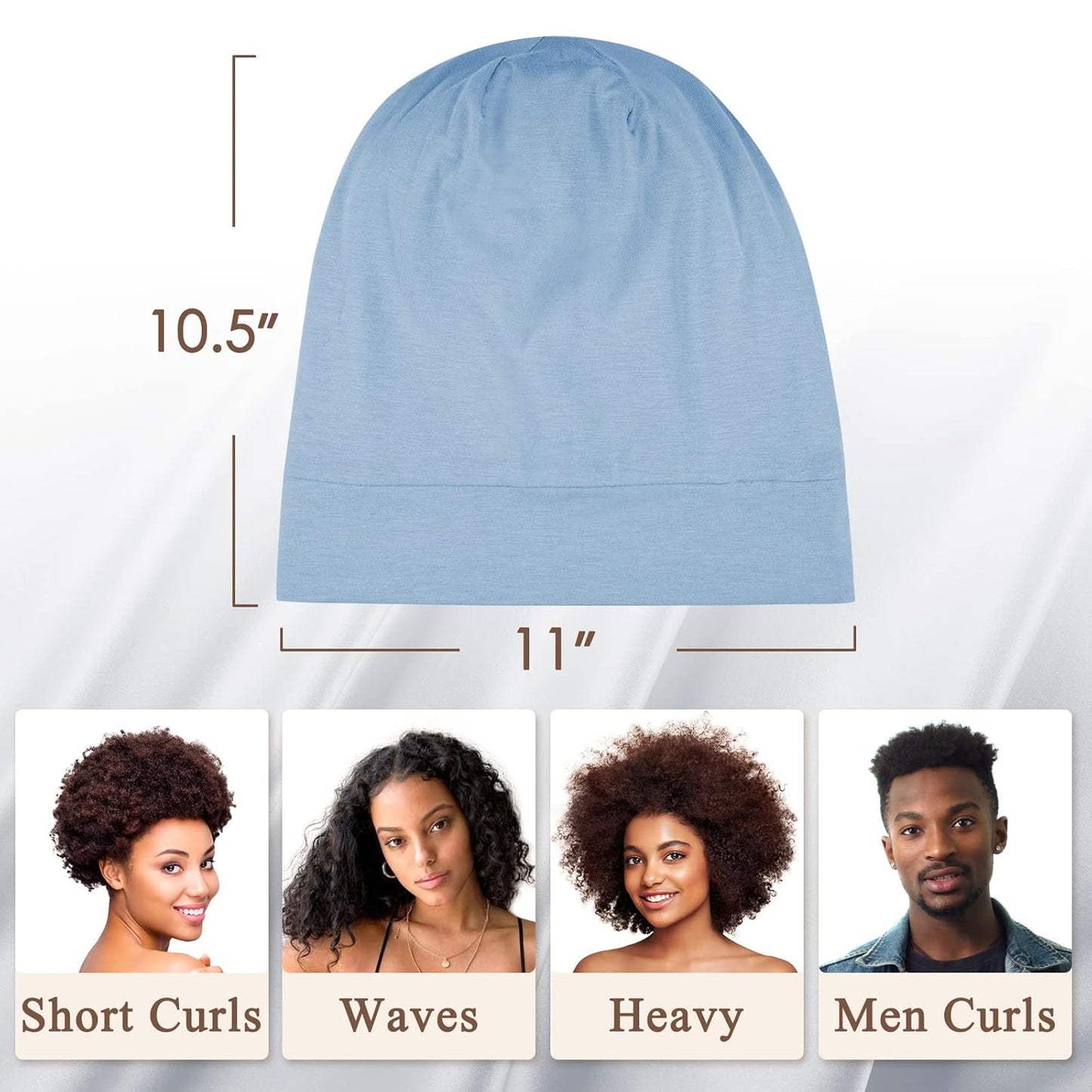 100% Silk Dreadlock Cap & Bonnet for Sleeping - Extra Large Hair Cover for Men & Women