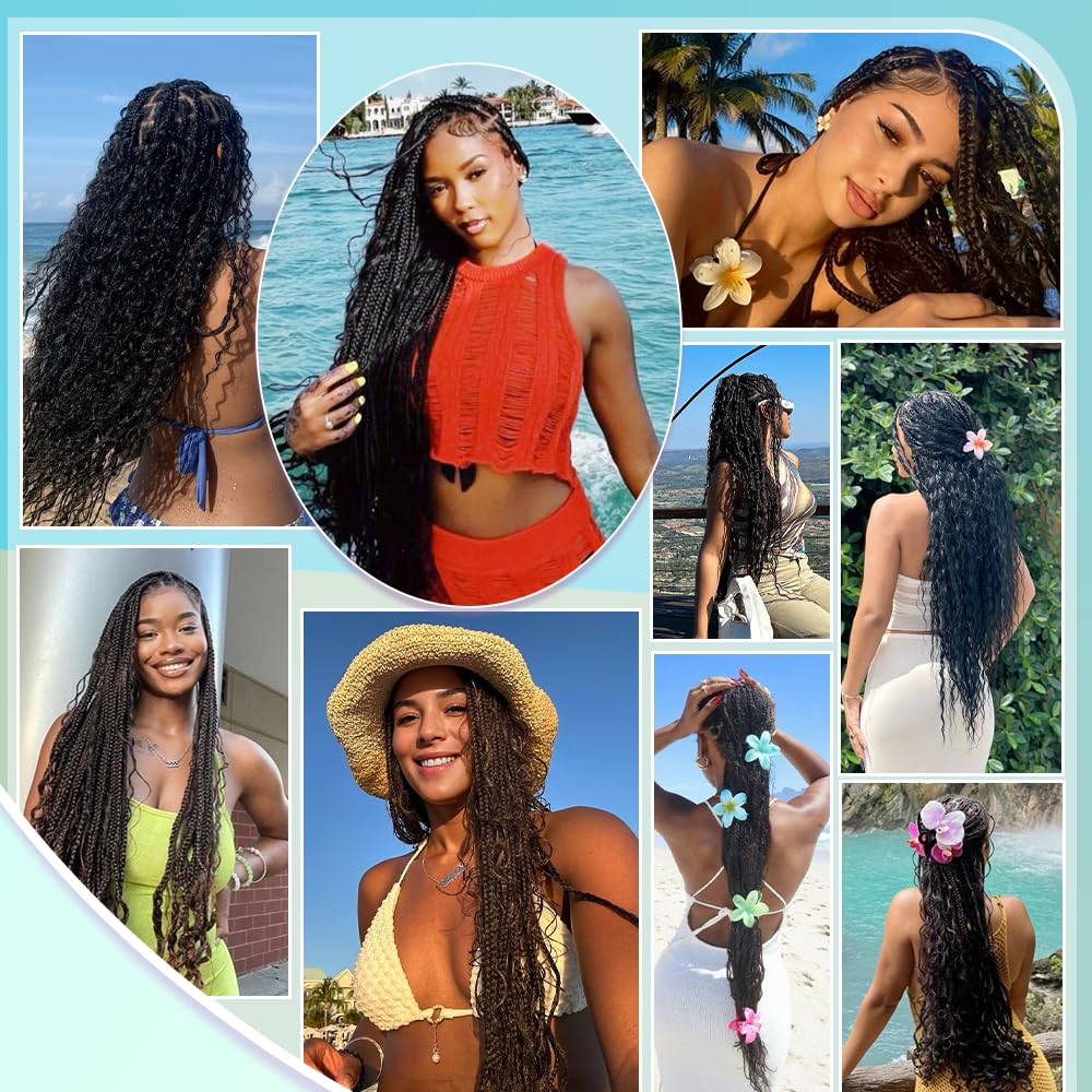 Human Braiding Hair for Boho Braids Deep Wave Bundles Human Hair 150g 6 Bundles/Pack 14 Inch Bulk Boho Hair for Braiding 12A Brazilian Curly Boho Braids Human Hair Braiding Hair Natural Color