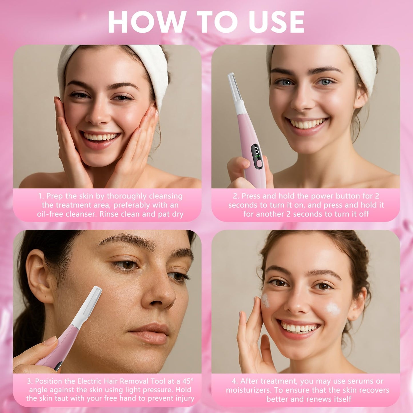 Sonic Smooth Dermaplane Razor for Women Face,Women’S Facial Exfoliation & Peach Fuzz Hair Removal System,Anti-Aging–3 Speeds–8 Dermaplaning Blades–Rechargeable,Sonicsmooth Sonic Dermaplaning Tool