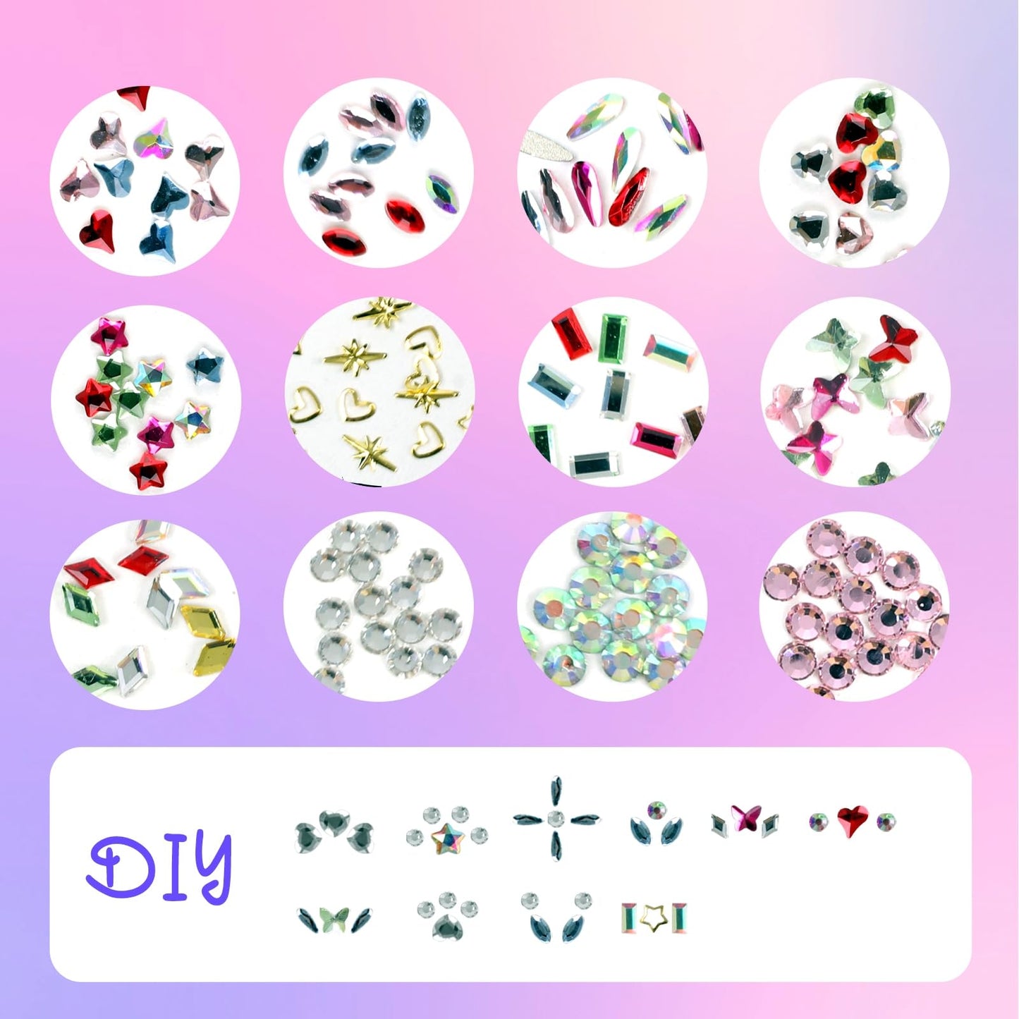 YOYOWY Tooth Gem Kit,Teeth Jewelry Kit with Glue and Light,Tooth Gems Kit for Teeth,Professional DIY Tooth Gem Kit,Fashionable Crystal for Teeth Sweet Smile Gems