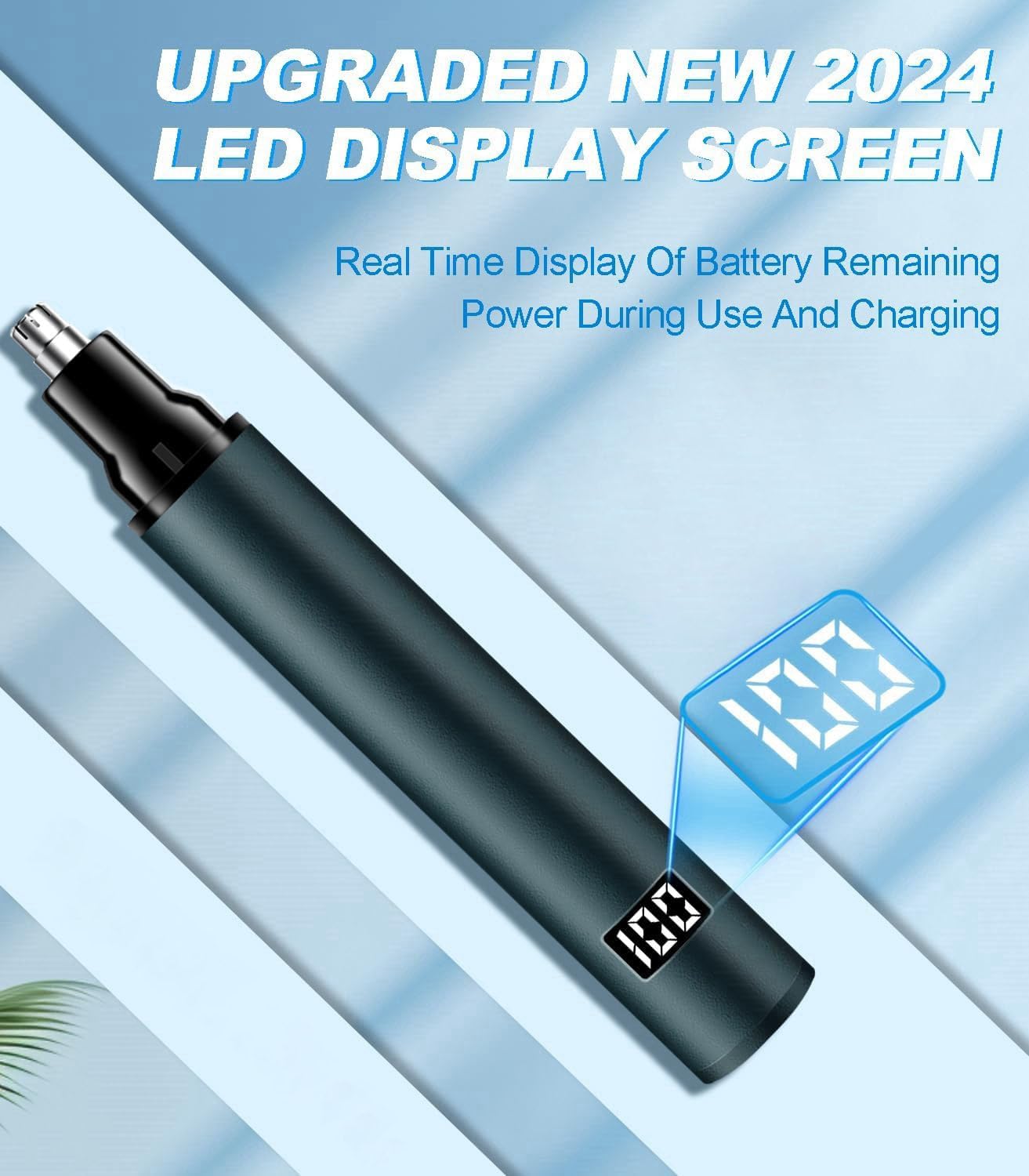 Professional USB Rechargeable Nose Hair Trimmer for Men - Painless, Waterproof, 14,000 RPM
