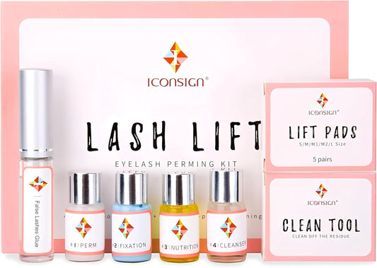 Lash Lift Kit - Professional Semi-Permanent Eyelash Curling with Shields & Gel Pads
