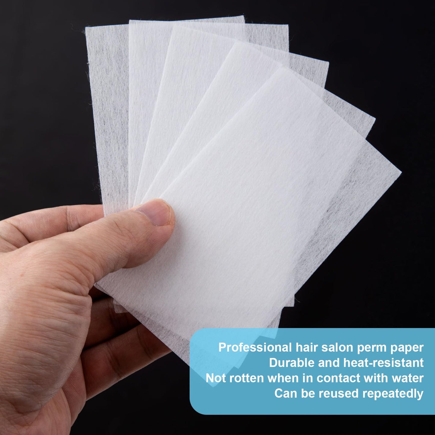 Pndeyo 100pcs End Papers for Hair Perm, Disposable Salon Papers, High Temperature Resistance Curling Tool Hair Styling Accessories for Cold and Hot Perms- White