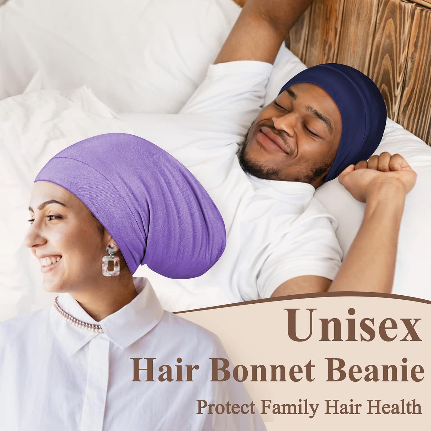 100% Silk Dreadlock Cap & Bonnet for Sleeping - Extra Large Hair Cover for Men & Women