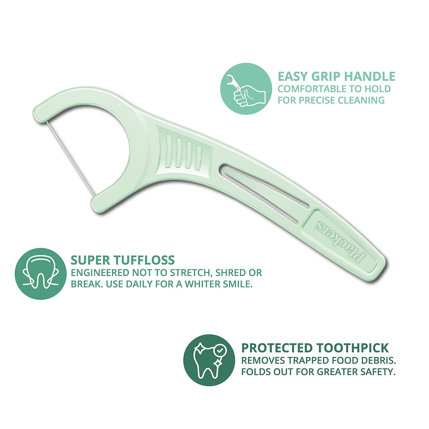 Plackers Micro Mint Dental Flossers, Travel Pack, Perfect Travel Size, Easy Storage, Dental Care On-The-Go, Fresh Mint Flavor, 12 Count