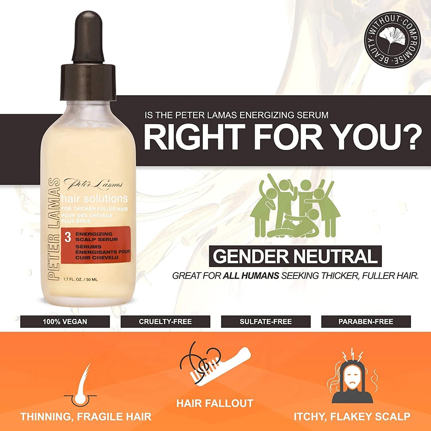 Peter Lamas Energizing Biotin & Stem Cells Scalp Serum | Hair Regrowth for Men + Women | Vegan Paraben Sulfate Free, Grow Thicker Fuller Hair by Addressing the Root Cause of Hair Loss (Pack of 2)