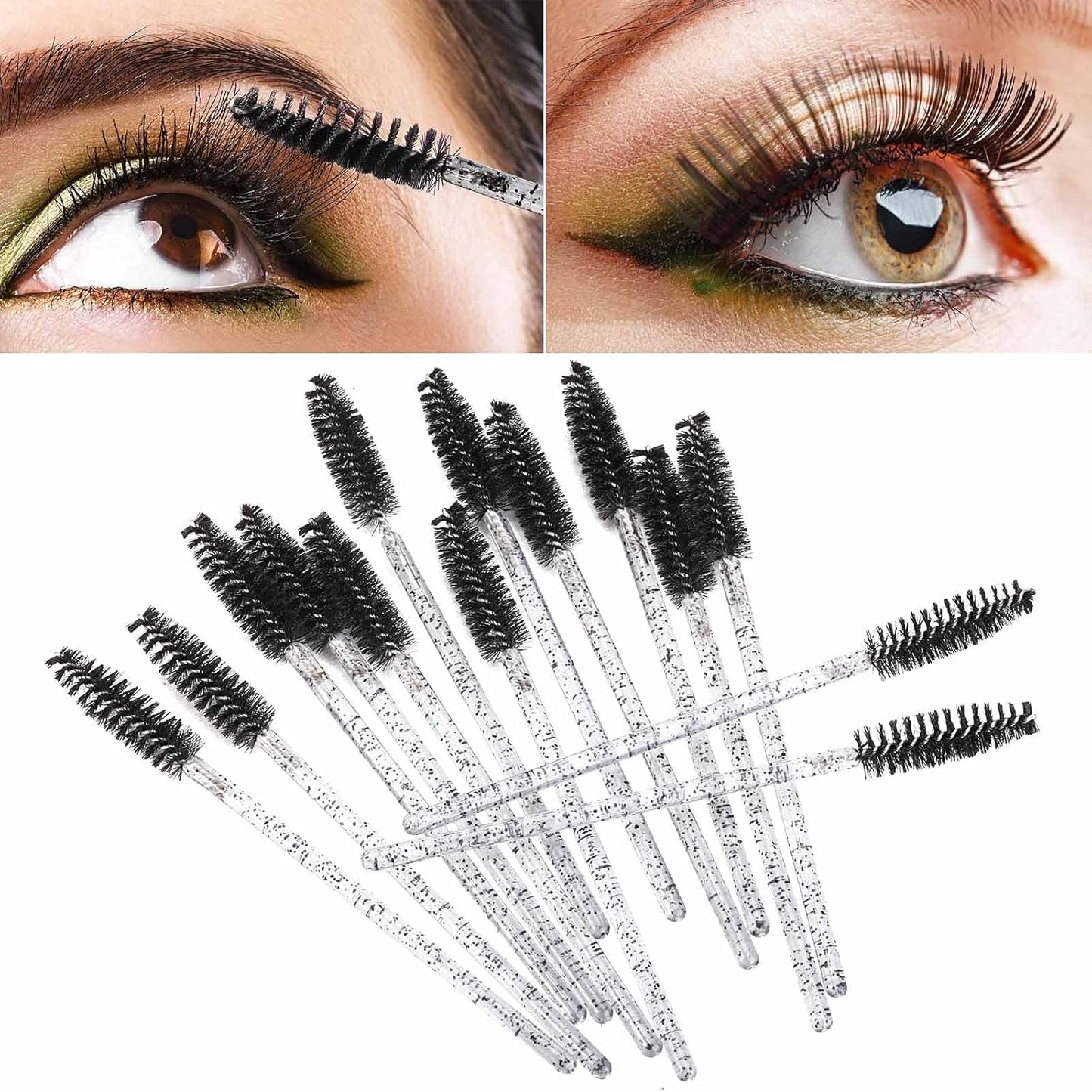 Disposable Mascara Wands - 1000 Colorful Eyelash Brushes & Spoolies for Extensions
