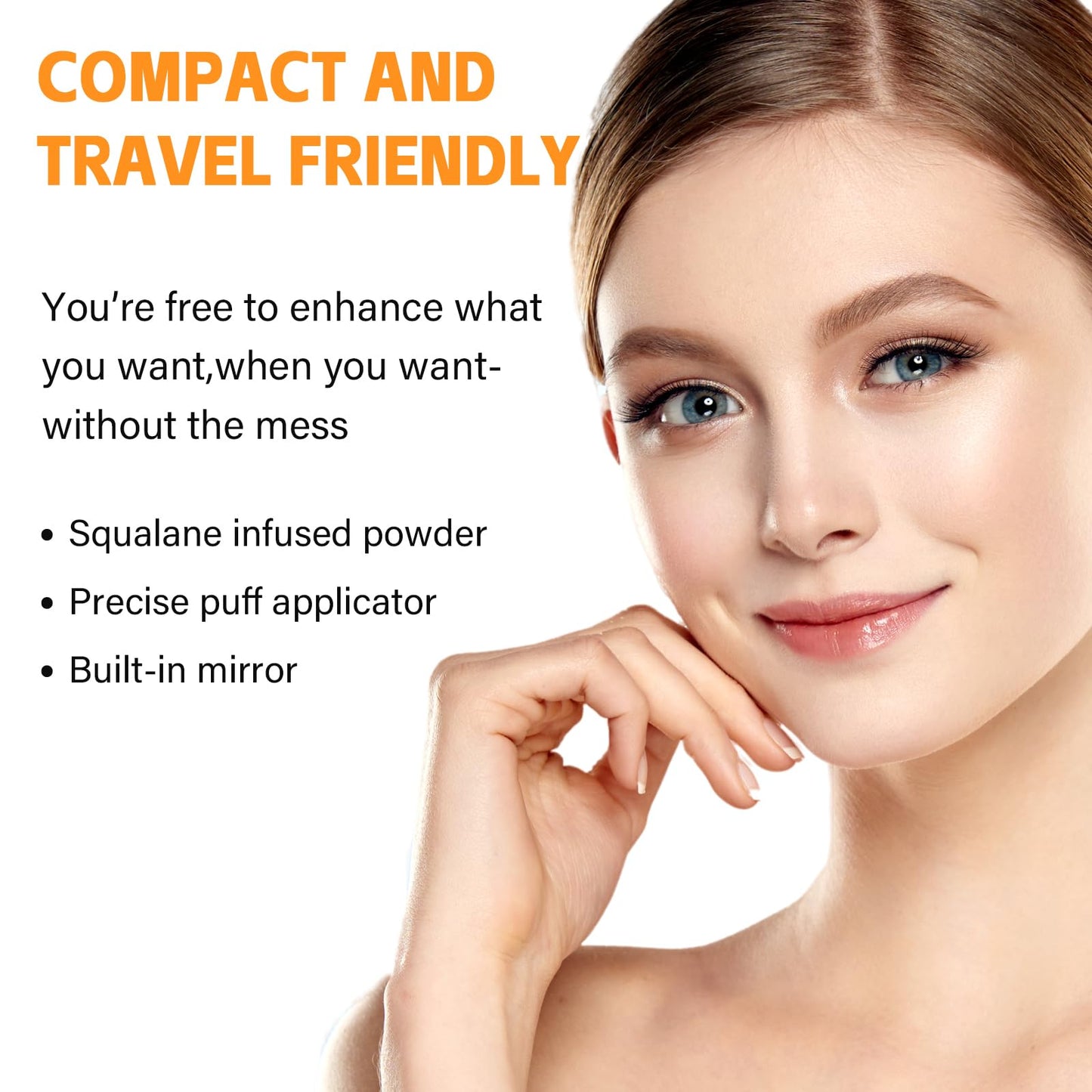 Abomet Root Touch Up Instantly Gray Hair Coverage Hairline Powder for Women & Men, Medium Brown for Concealing Hair Loss & Thinning Hair