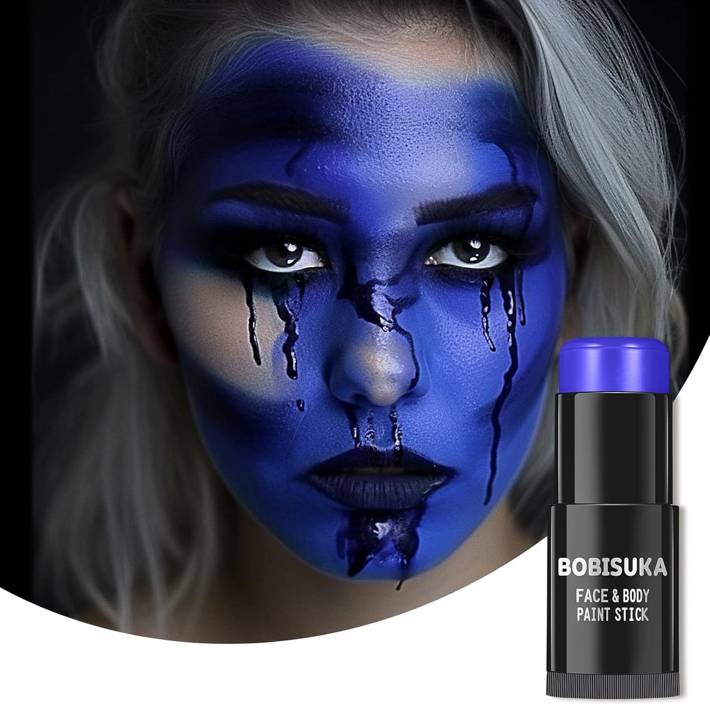 Red White Blue Face Paint Stick Kit - Eye Black for Football, Baseball & Halloween