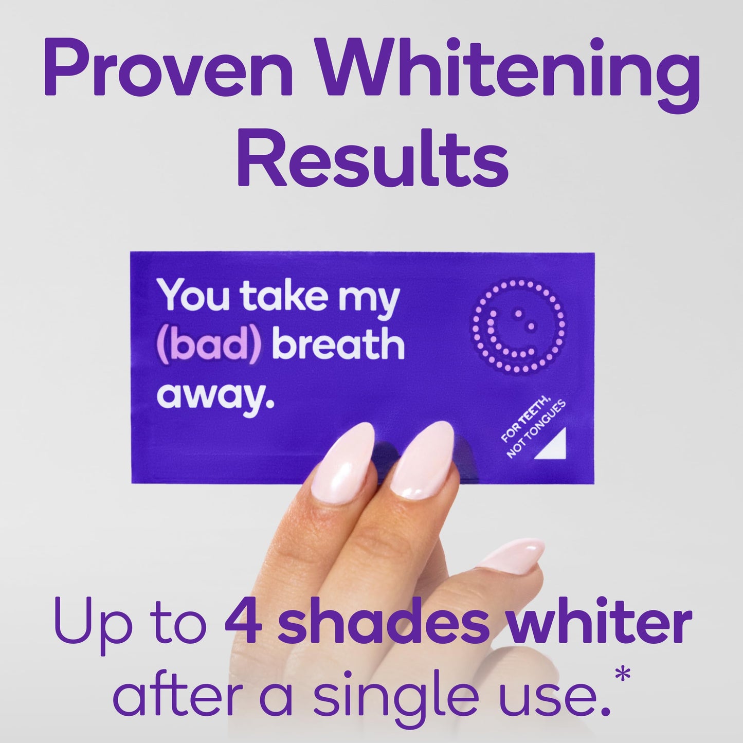 BURST Teeth Whitening Breath Strips (Polar Mint/1 Pack) | Instantly Freshens Breath on The Go | Visibily Whiter Teeth in Just One Use | Dissolves on Teeth