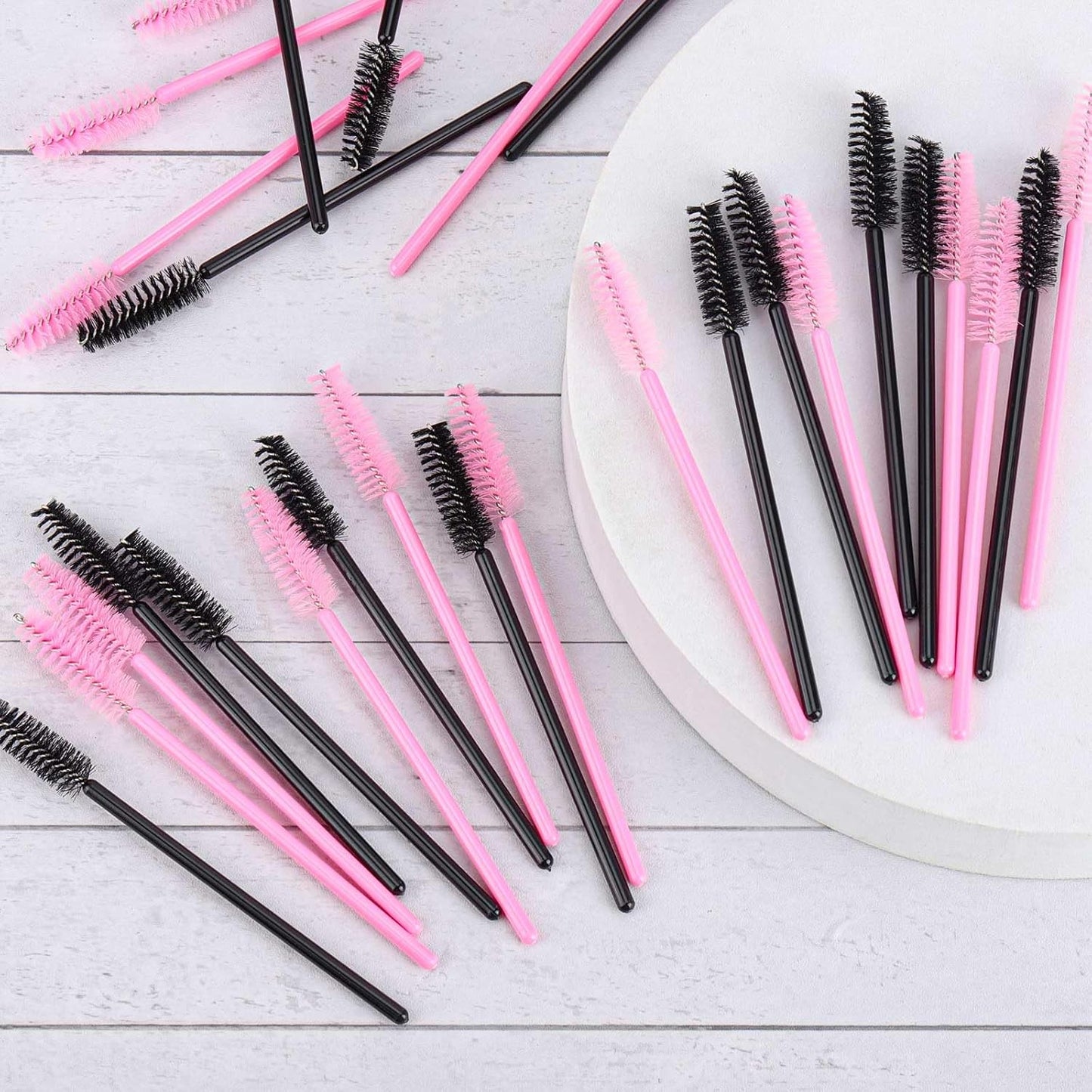 Disposable Mascara Wands - 1000 Colorful Eyelash Brushes & Spoolies for Extensions