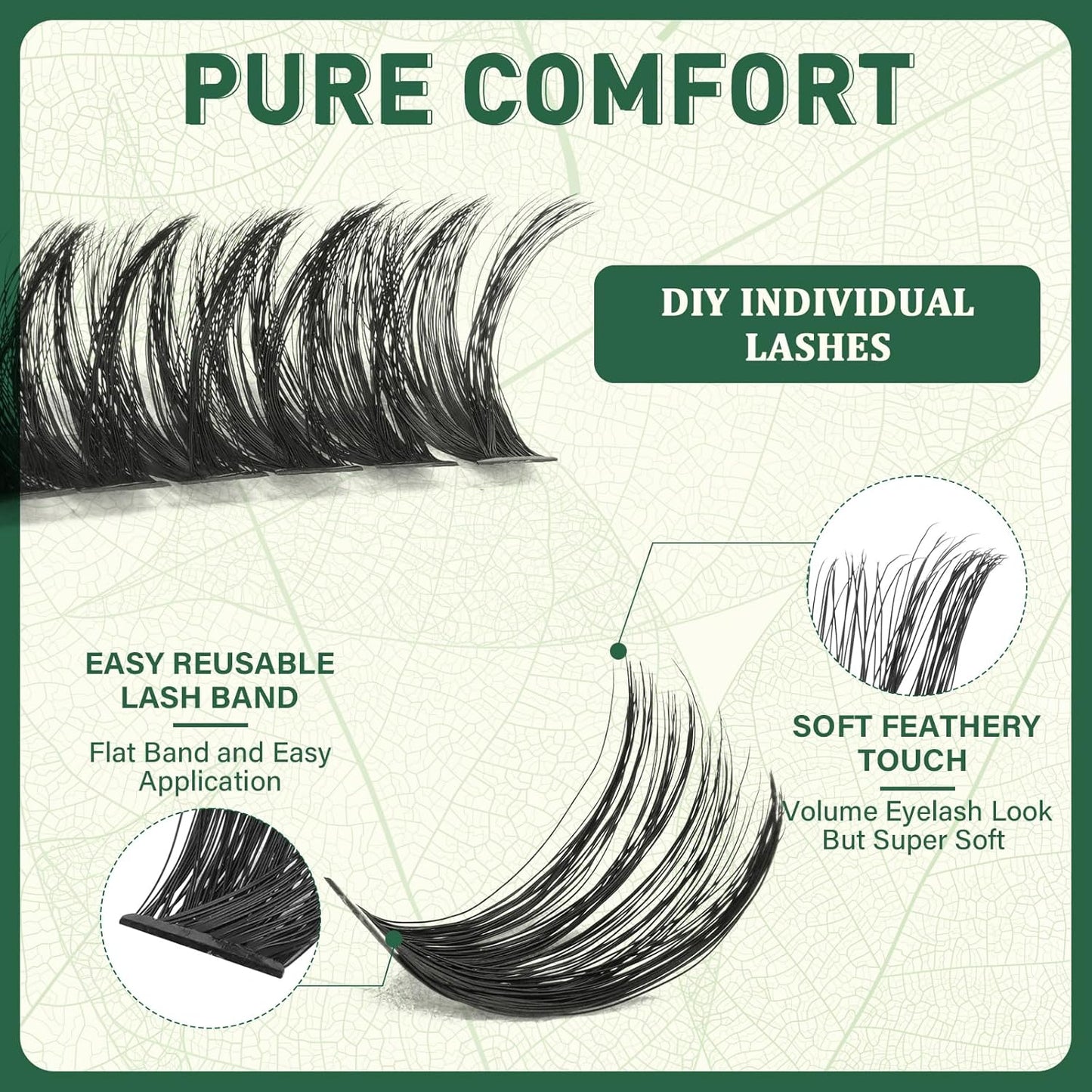 DIY Lash Extension Kit - 280 Soft Cluster Lashes, 100D Curl, Easy Application with Bond & Seal