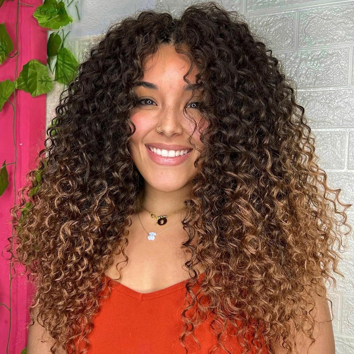 10 Inch Ombre Honey Blonde Gogo Curl Crochet Hair - 8 Packs Ocean Wave Short Curly Braids for Women & Kids