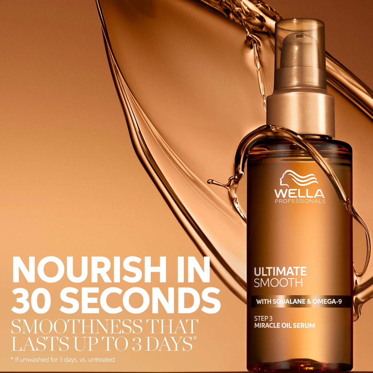 Wella Professionals ULTIMATE SMOOTH Miracle Oil Serum for Dry, Dull & Frizzy Hair | With Squalane & Omega 9 | 1 Fl Oz