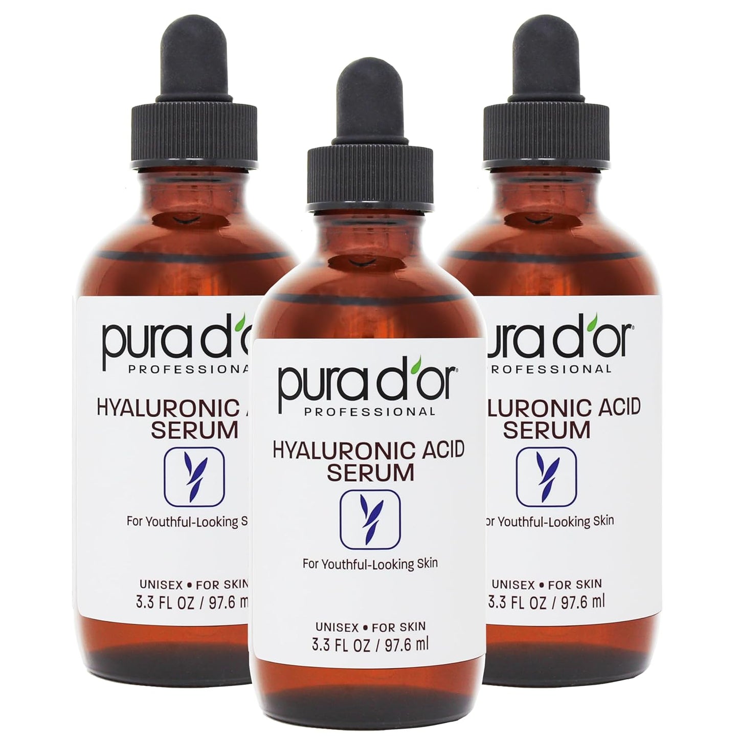 Hyaluronic Acid Serum 3.3 Oz - Deep Hydration & Anti-Aging Moisturizer for Smooth Skin