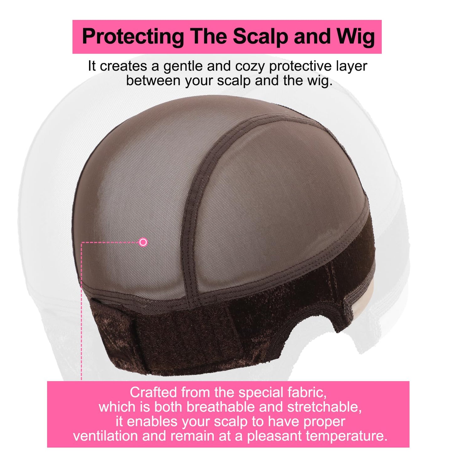 Wig Cap for Women Non-Slip, HD Lace Front Wig Grip Cap with Adjustable Band | Breathable & Glueless | Secure Hold for Lace Wigs, Braids, and Alopecia