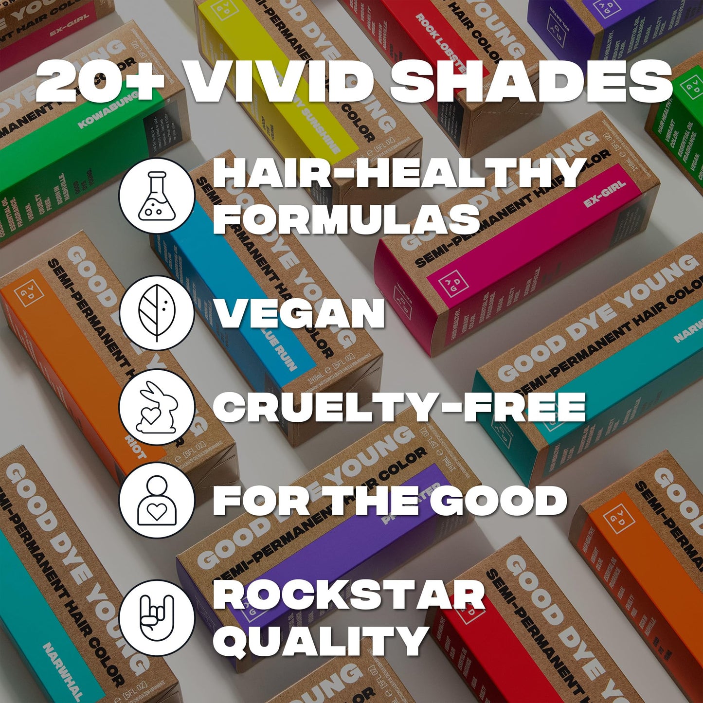 Good Dye Young Semi-Permanent Hair Color, Vegan and Cruelty-Free Pink Hair Dye, Last up to 24 Washes, Non-Damaging Conditioning Hair Color (5FL OZ, Ex Girl)