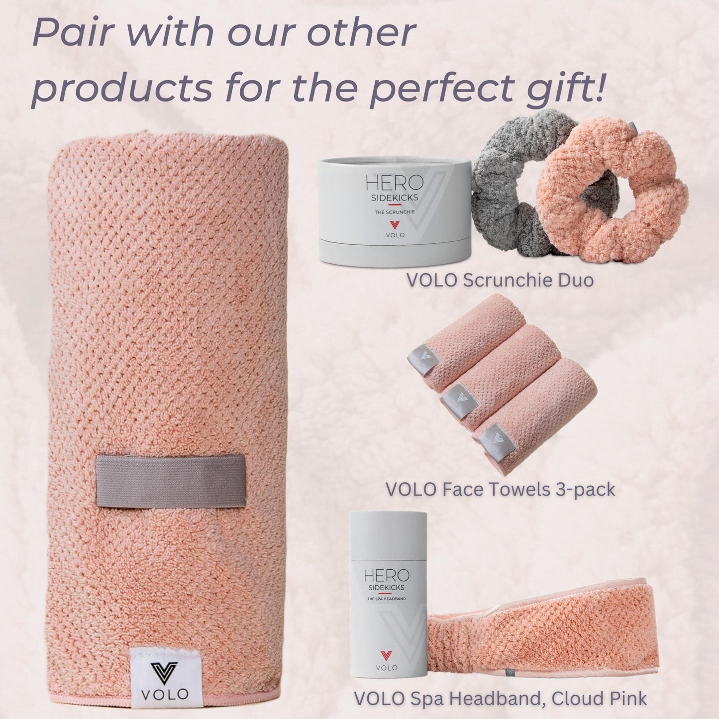 VOLO Super Hero XL Luna Gray Hair Towel | Ultra Soft, Super Absorbent, Quick Drying Nanoweave Fabric | Reduce Dry Time by 50% | Towel Wrap for Long, Thick Hair | Anti Frizz & Breakage | Microfiber