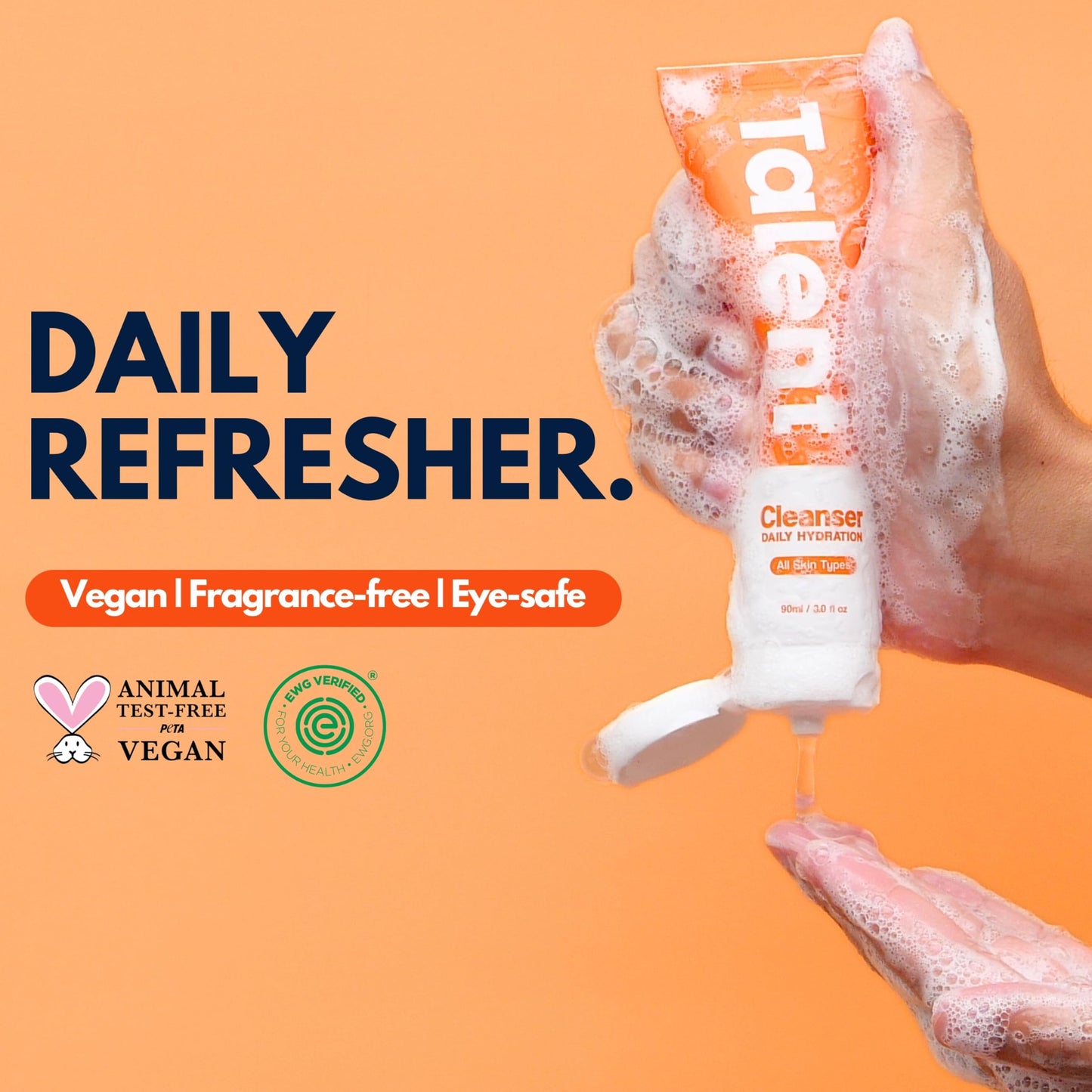 Talent Men's Daily Hydration Cleanser – Korean Skincare, EWG Verified, Fragrance-Free, Non-Stripping Face Wash with Antioxidants, 3.0 fl oz