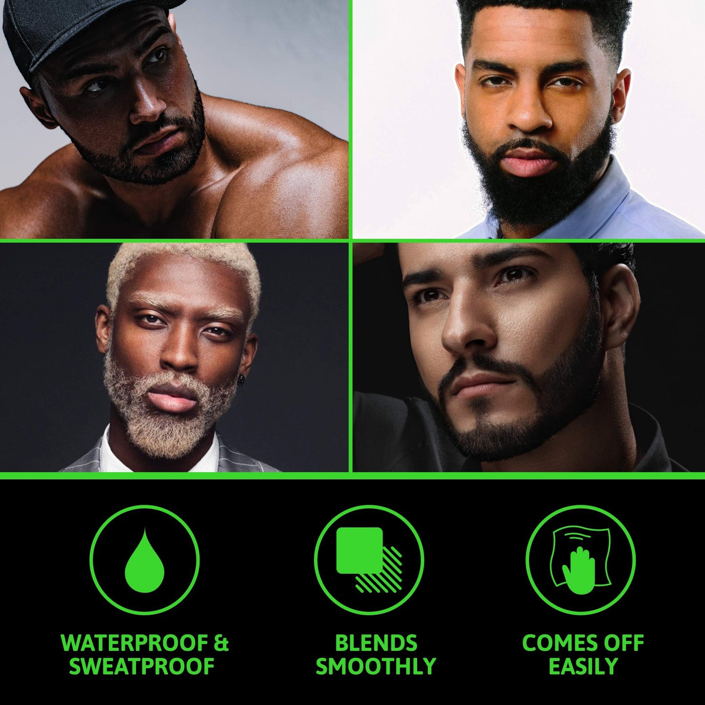 BEST Beard & Hair Filler Pen/Pencil & Brush - Instantly Fill Patches & Thin Areas for a Perfect Beard & Hairline - More Effective Than Hair Fiber - Waterproof - Vegan w/Vitamin E for Healthy Growth