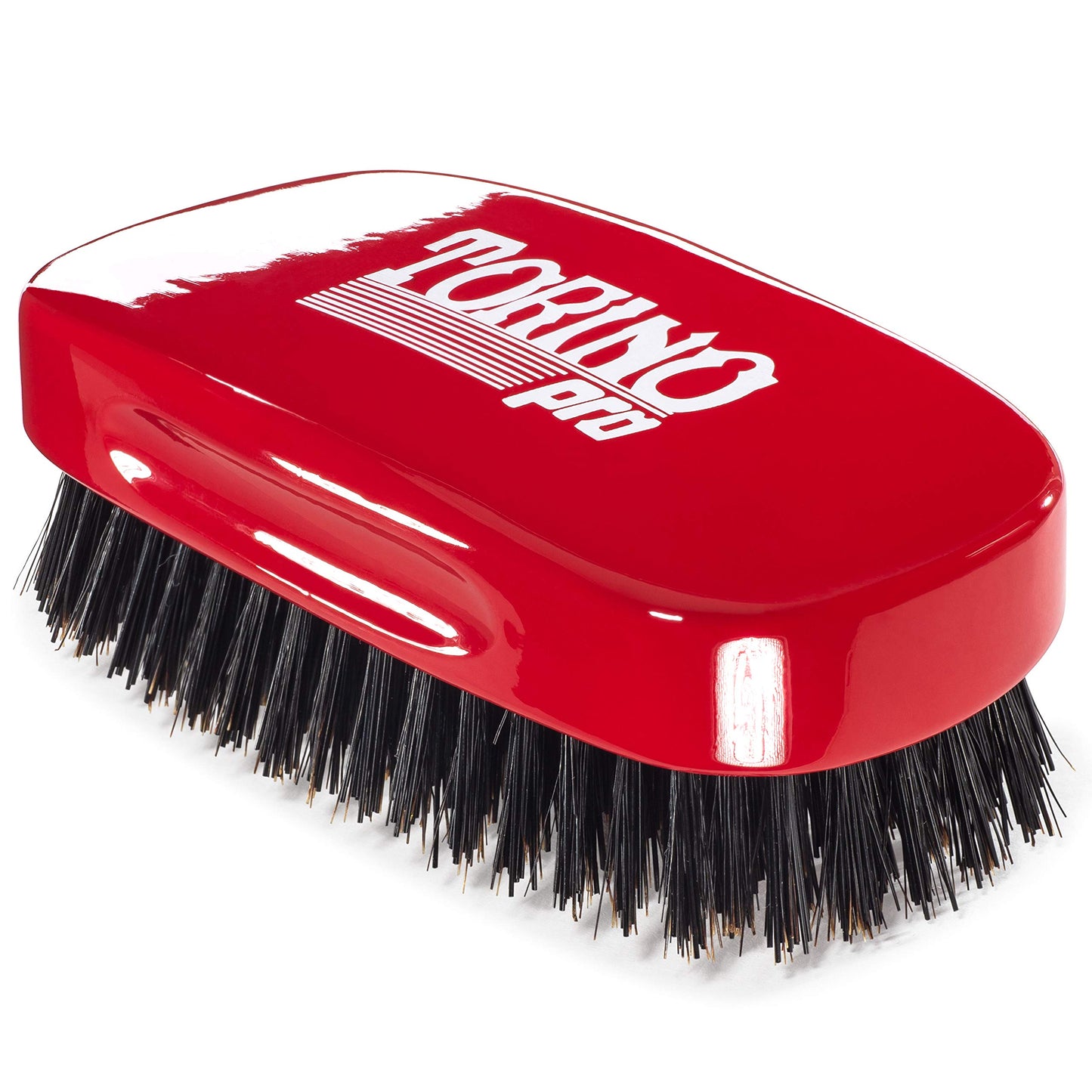 Torino Pro 7 Row Palm Wave Brush by Brush King - #1900 - Hard 360 Waves Brush for Wolfing and Coarse Hair