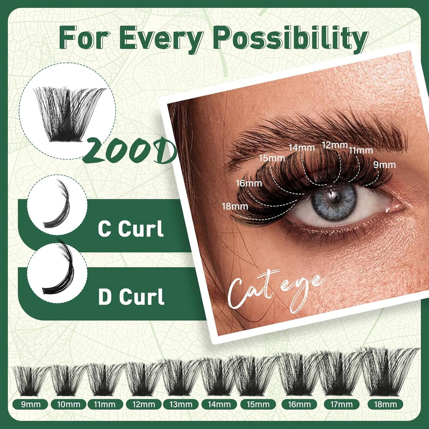 DIY Lash Extension Kit - 280 Soft Cluster Lashes, 100D Curl, Easy Application with Bond & Seal