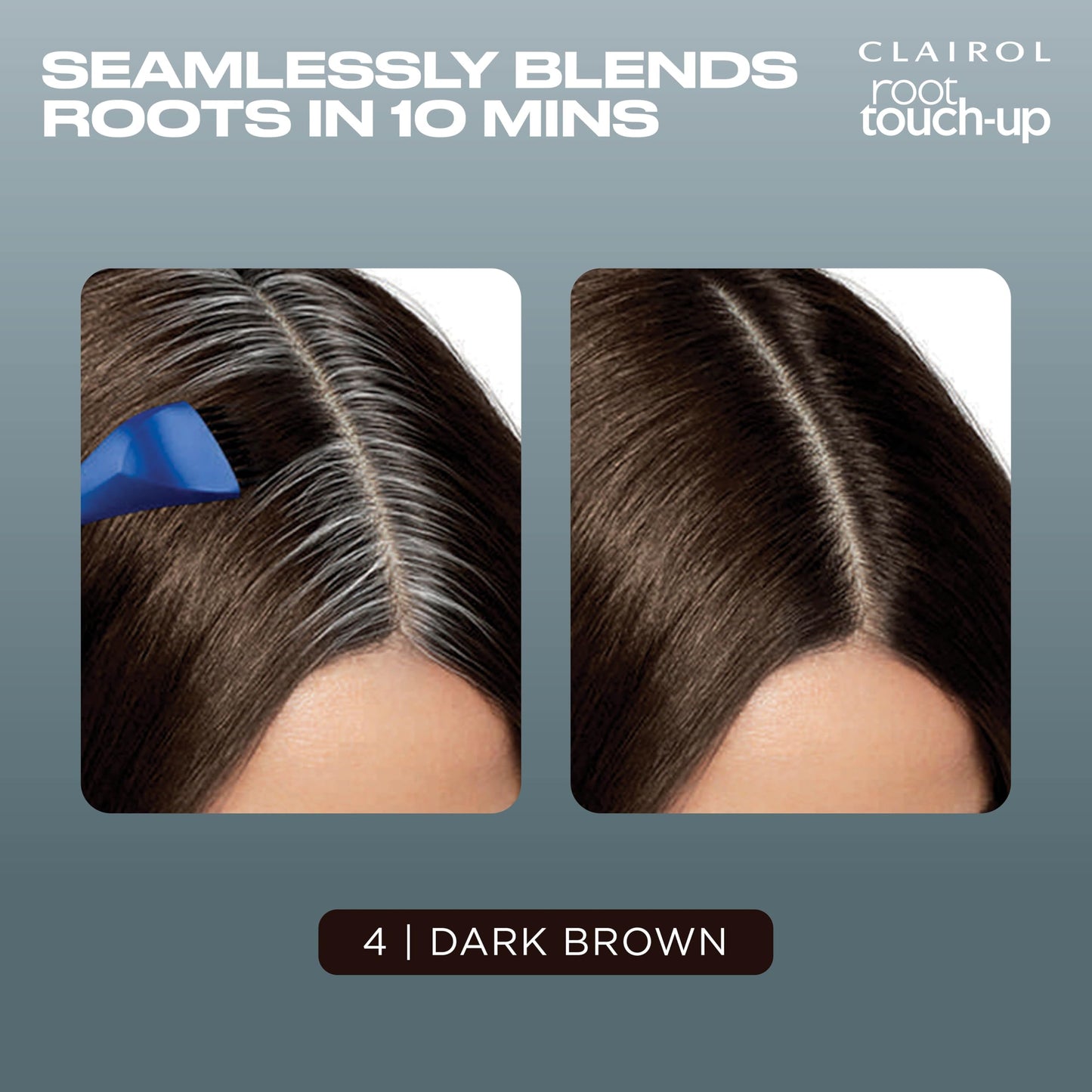 Clairol Root Touch-Up by Nice'n Easy Permanent Hair Dye, 4 Dark Brown Hair Color, Pack of 2