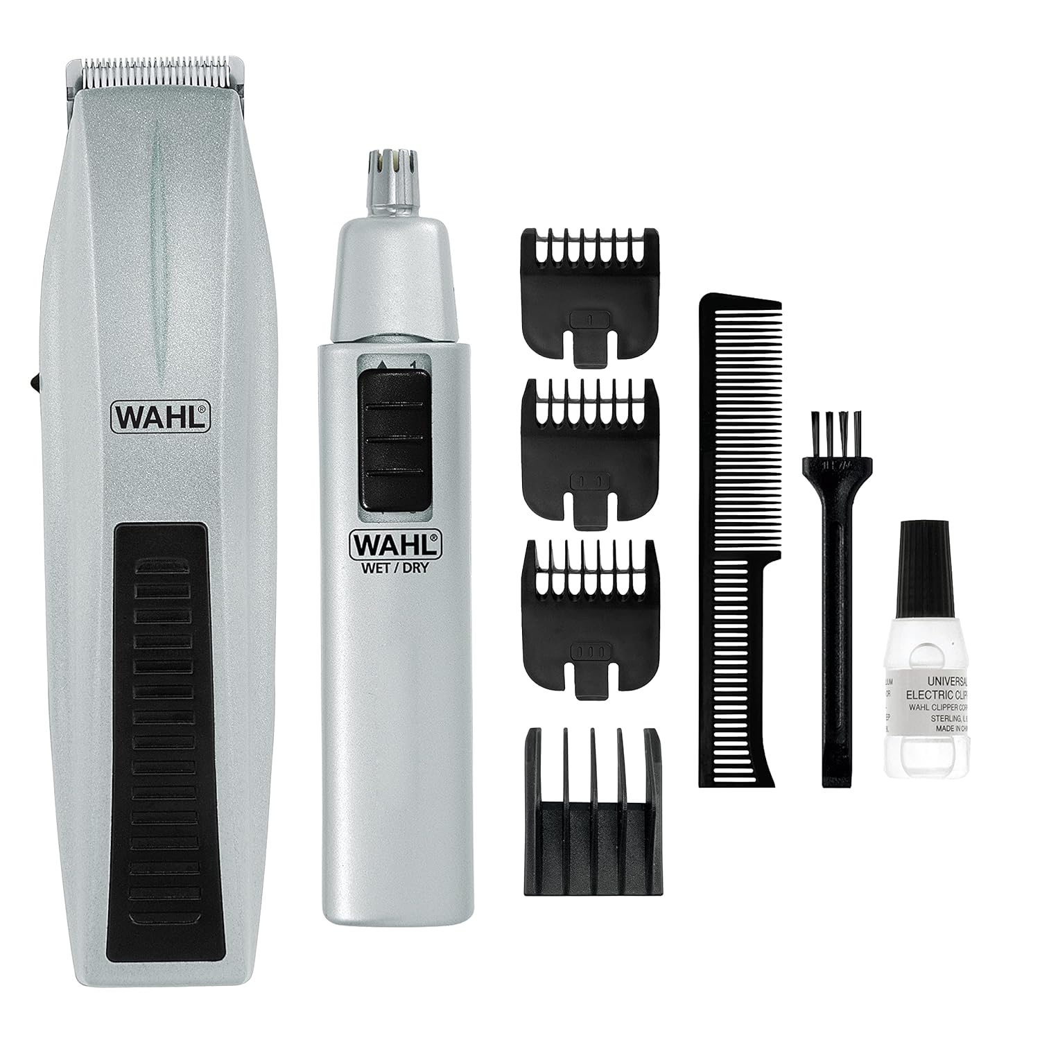 Wahl Beard Trimmer for Men - Battery Operated Grooming Set with Nose & Ear Trimmer - Model 5537-420