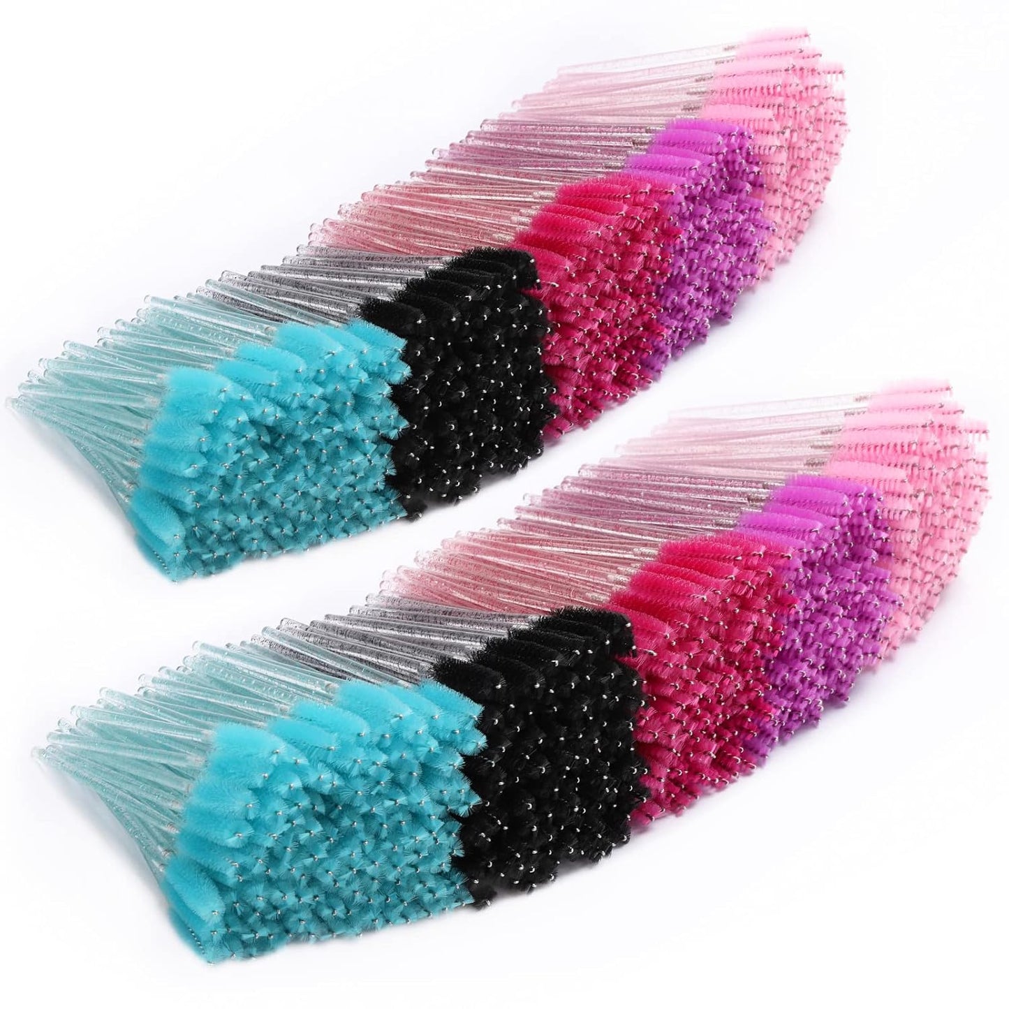 Disposable Mascara Wands - 1000 Colorful Eyelash Brushes & Spoolies for Extensions