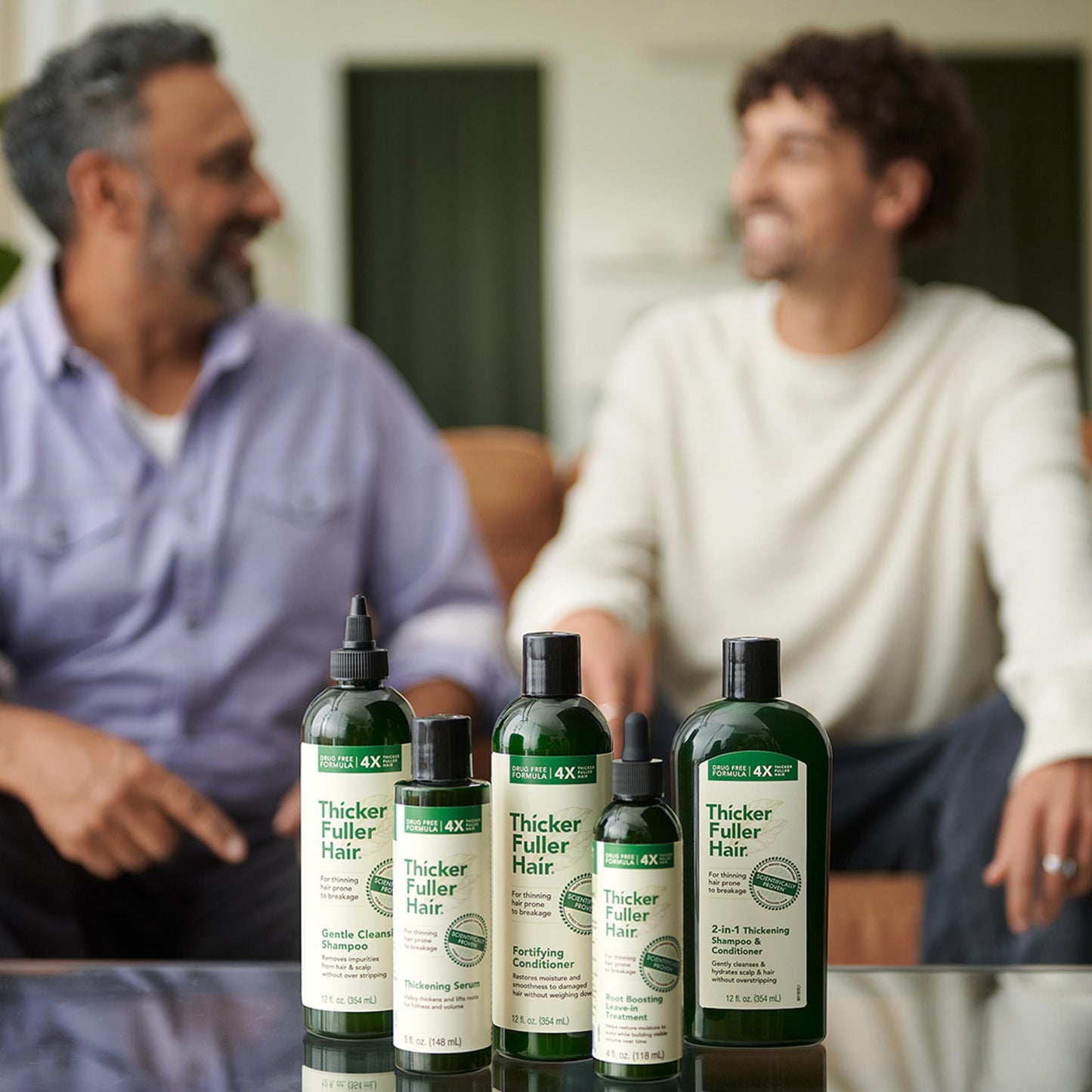 Thicker Fuller Hair 2-in-1 Thickening Shampoo and Conditioner for Men - Shampoo for Thinning Hair - Hydrating Shampoo with Aloe Leaf Juice - 12 oz.