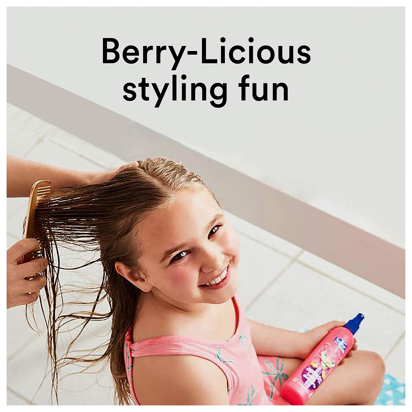 Suave Kids Detangler Spray For Tear-Free Styling, Berry Awesome Dermatologist-Tested Hair Detangler Formula 10 oz, Pack of 6