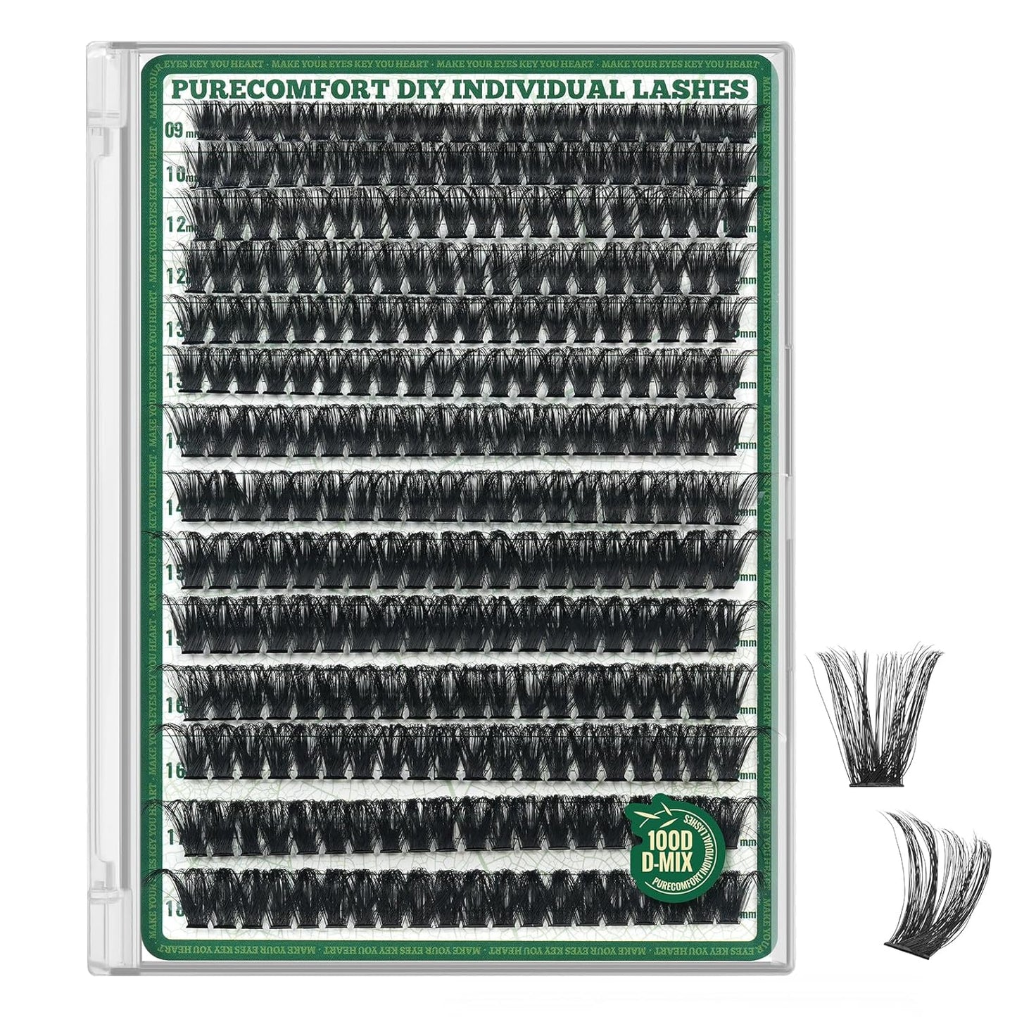DIY Lash Extension Kit - 280 Soft Cluster Lashes, 100D Curl, Easy Application with Bond & Seal