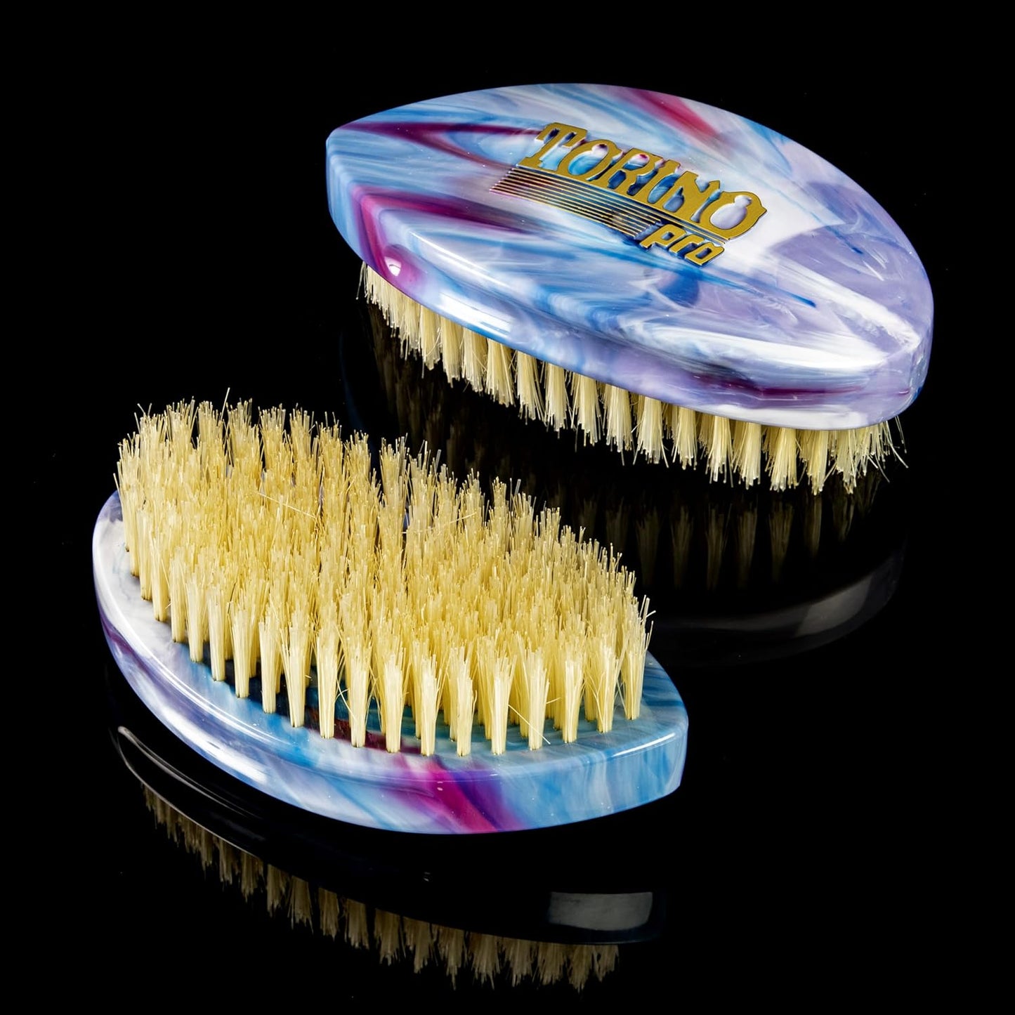 Torino Pro #232 Curve Wave Brush - Medium Hard Palm Shower Brush for 360 Waves