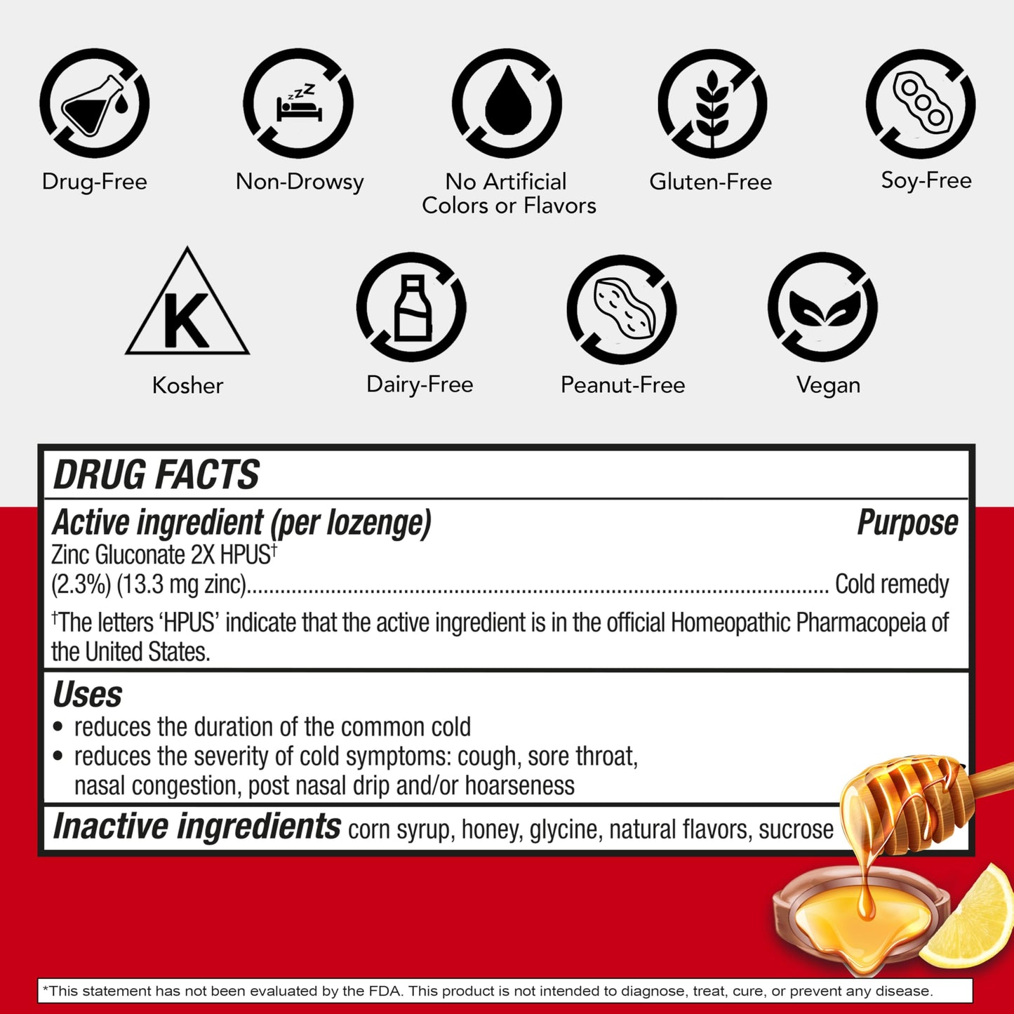 Cold-Eeze Soft-Center Liquid Honey Zinc Lozenges, Homeopathic Cold Remedy, Reduces Duration of The Common Cold, Sore Throat, Cough, Congestion and Post Nasal Drop, 25 Count