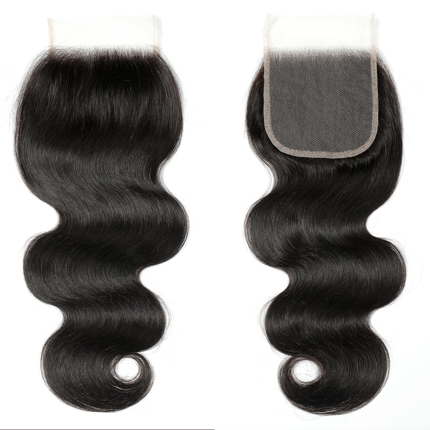 5x5 HD Lace Closure Body Wave Human Hair - Pre-Plucked Natural Hairline (10 Inch, Natural Color)