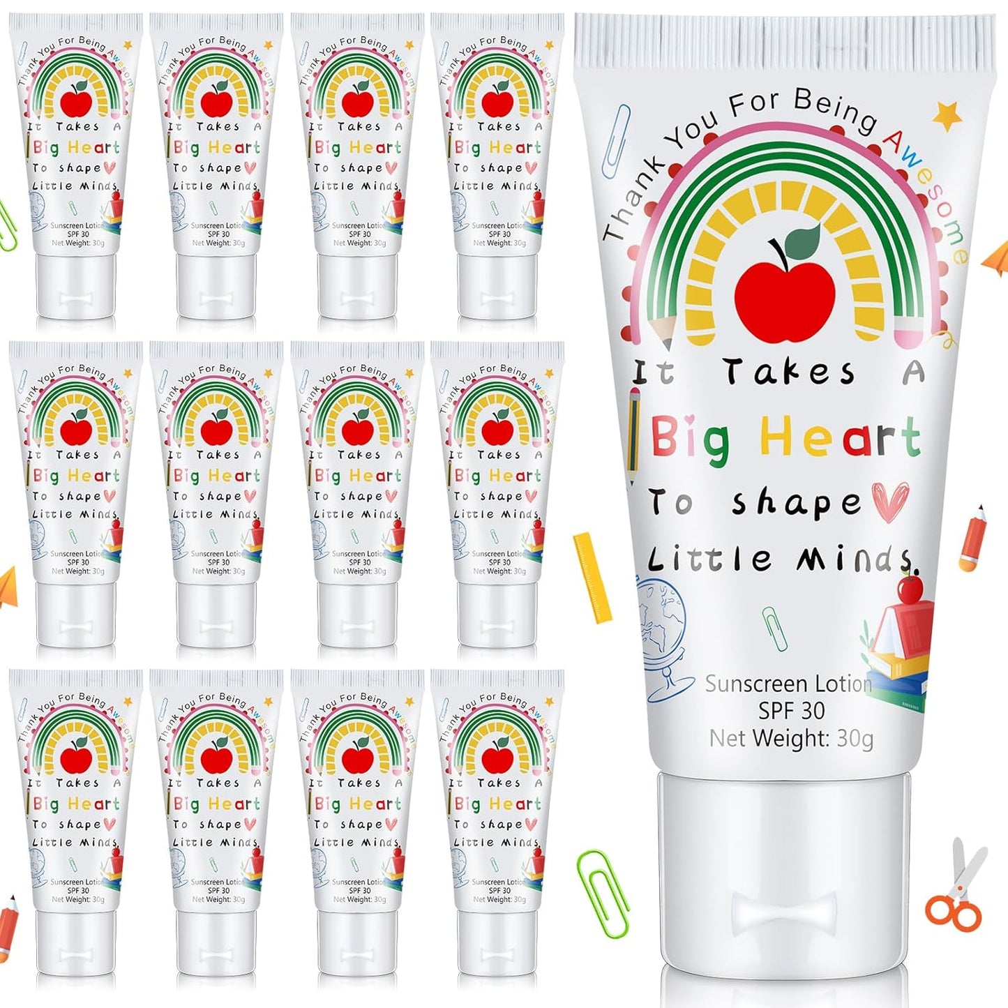 12-Pack SPF 30 Mini Sunscreen Lotion - Travel Size, Water Resistant, Perfect for Wedding Favors & Summer Gifts