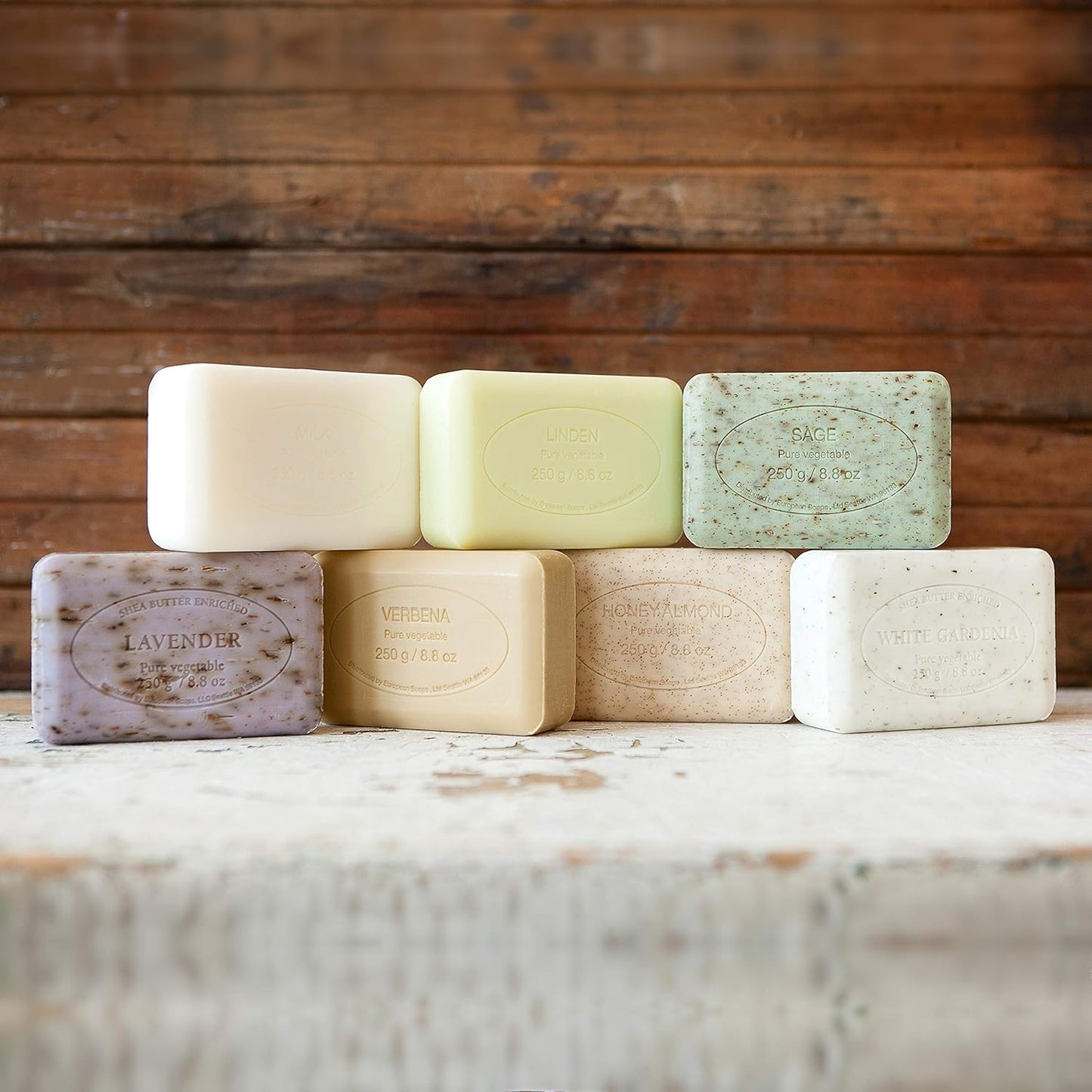 Pre de Provence Starflower Soap Bar - Organic Shea Butter, Quad Milled, 8.8 oz Natural French Skincare