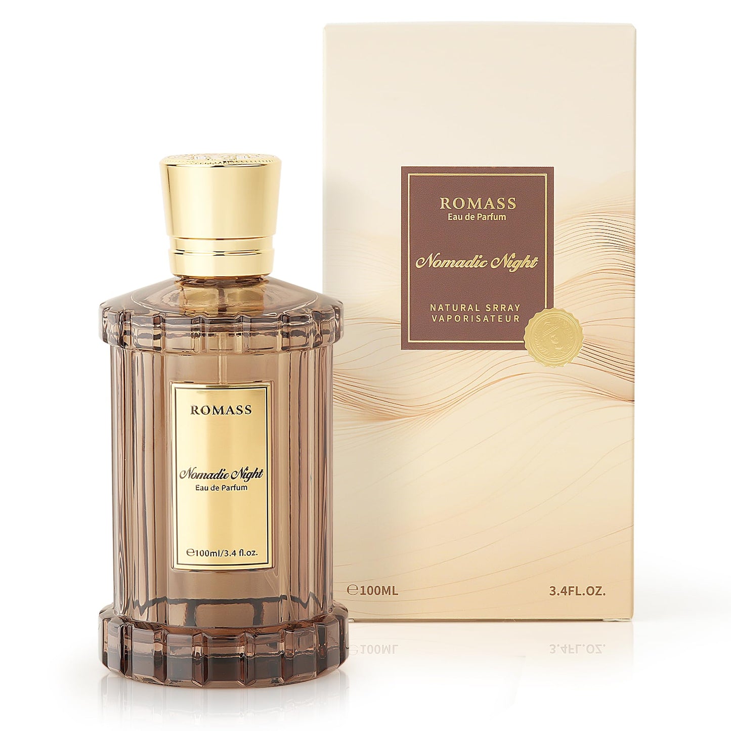 ROMASS Nomadic Night EDP Eau de Parfum for Men and Women - The woody fragrance of tree Fragrance - 3.4oz/100ml Travel Gift Perfume