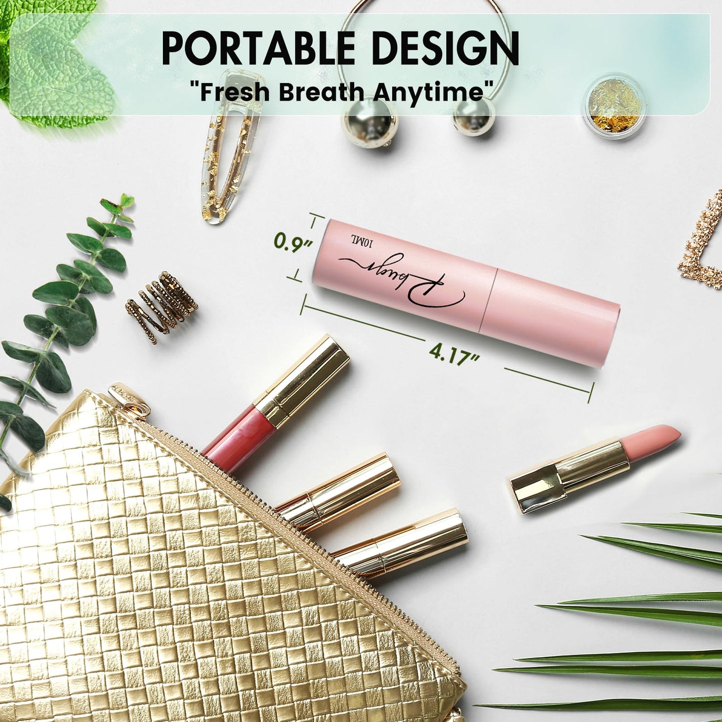 RBUGR Breath Spray,5 Pcs Dry Mouth Spray,Mouth Spray Fresh Breath for Breath Care,Breath Spray for Bad Breath for Portability(10 ml/0.33 floz