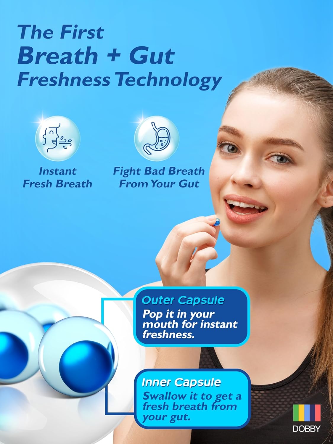 PaperMints CoolCaps - Sugar-Free Instant Fresh Breath Mints, 4 Pack (160 Capsules) for Halitosis & Dry Mouth Relief