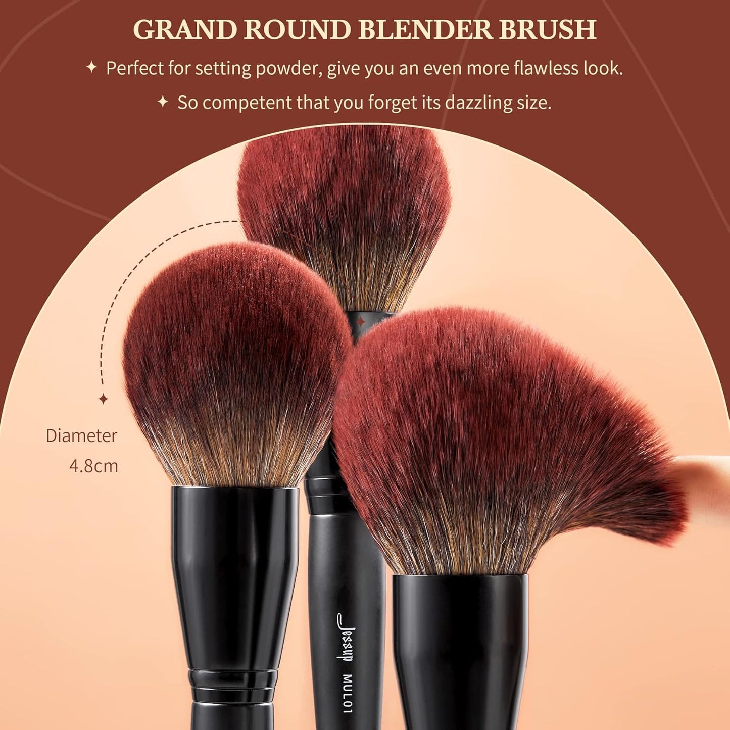 Vegan Makeup Brush Set - 16pcs Premium Synthetic Eye Brushes for Blending, Eyeliner & Concealer
