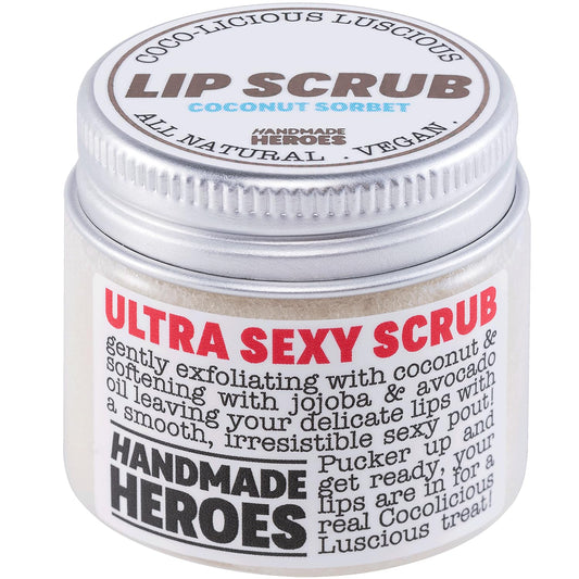 Vegan Coconut Lip Scrub - 100% Natural Exfoliator for Chapped Lips | 3pc Set