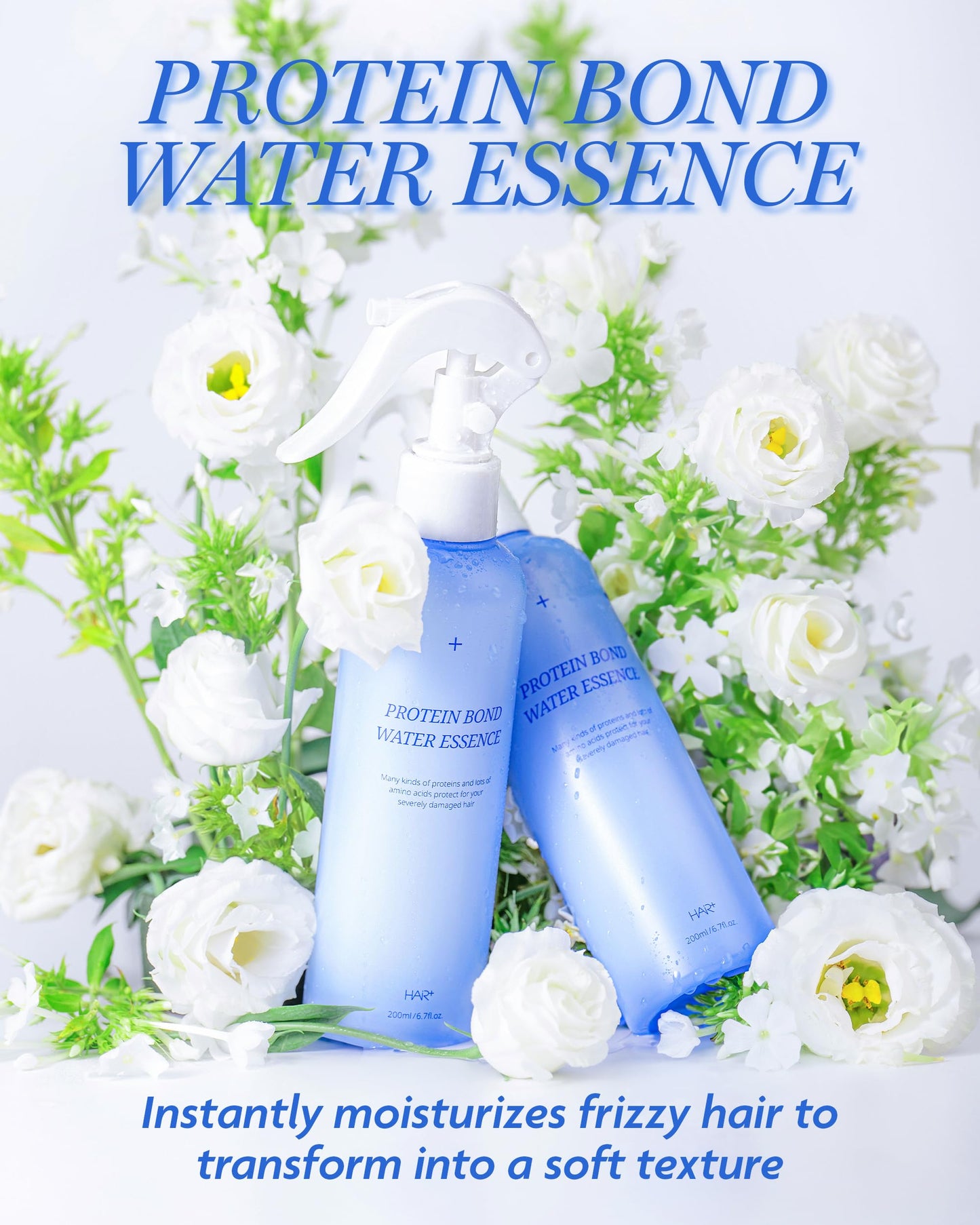 HAIR PLUS Protein Bond Water Essence for Hair 200ml | Hair Serum for Frizzy and Damaged Hair Scalp Serum Frizz Control Hair Care Products | Hair Regrowth Essence Intensive Spray Korean Hair Essence